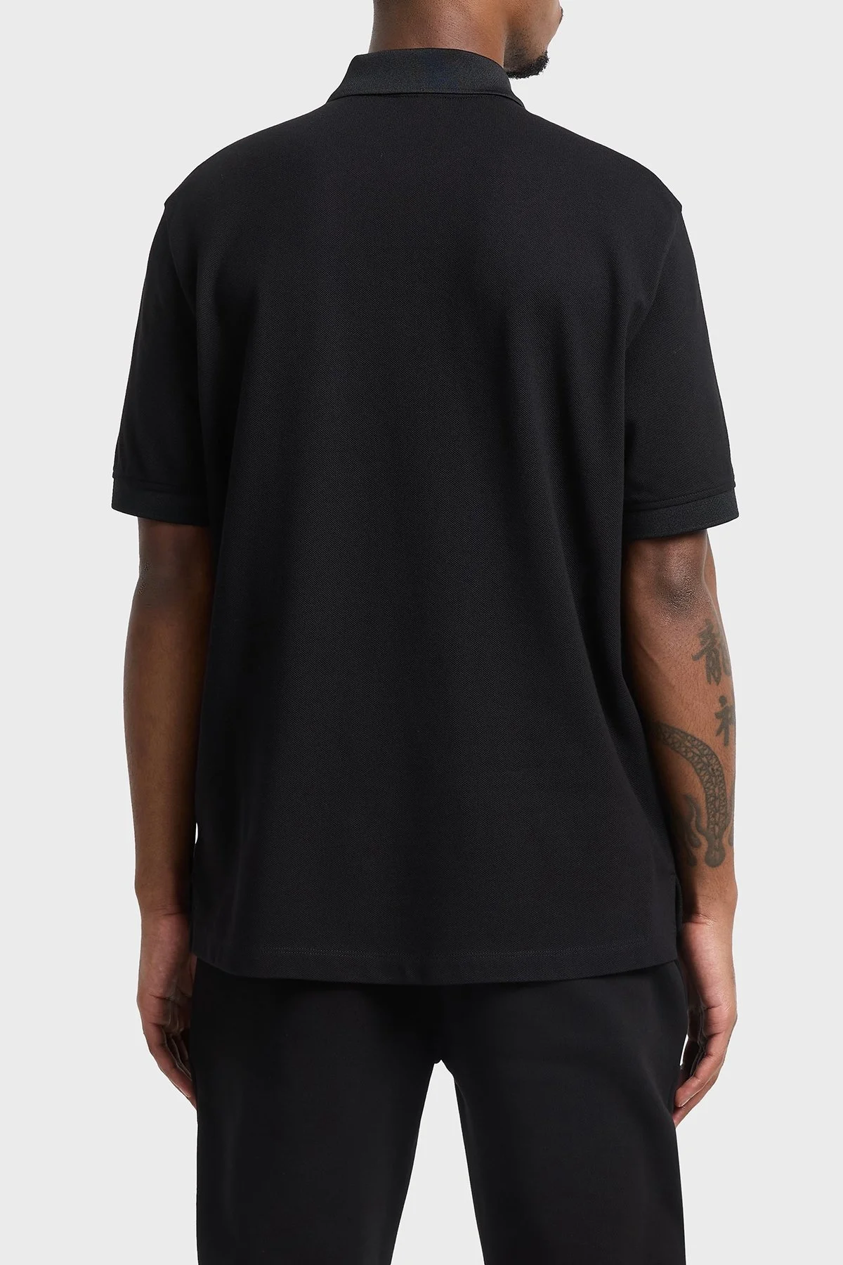 Armani Exchange Baskılı Pamuklu Regular Fit Düğmeli Erkek Polo Yaka T Shirt XM000215 AF10366 UC001 SİYAH - 7