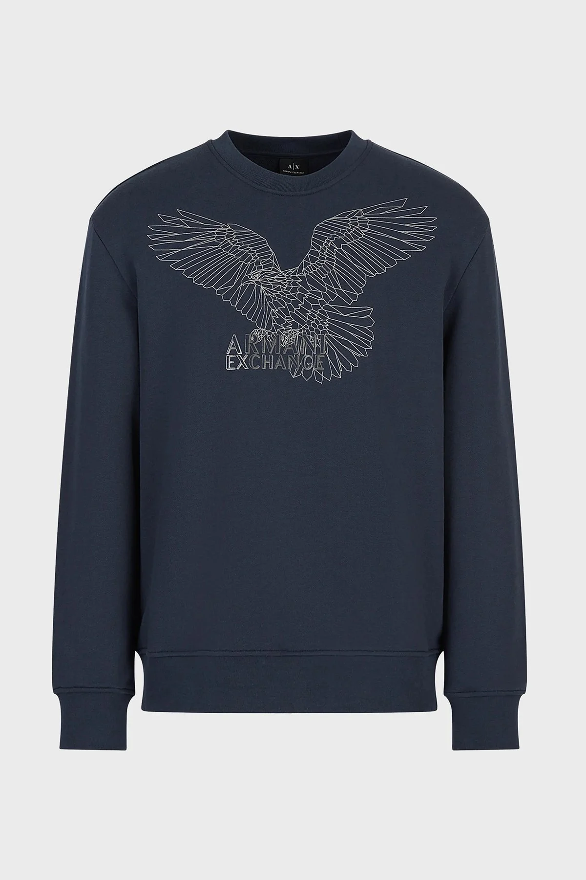 Armani Exchange Baskılı Regular Fit Bisiklet Yaka % 100 Pamuk Erkek Sweat 6LZMHG ZJ6RZ 1510 LACİVERT - 4