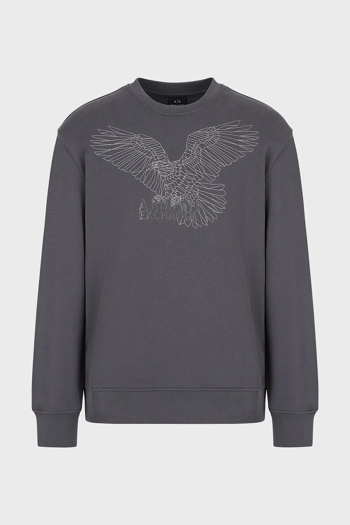 Armani Exchange Baskılı Regular Fit Bisiklet Yaka % 100 Pamuk Erkek Sweat 6LZMHG ZJ6RZ 1978 ANTRASİT - 4