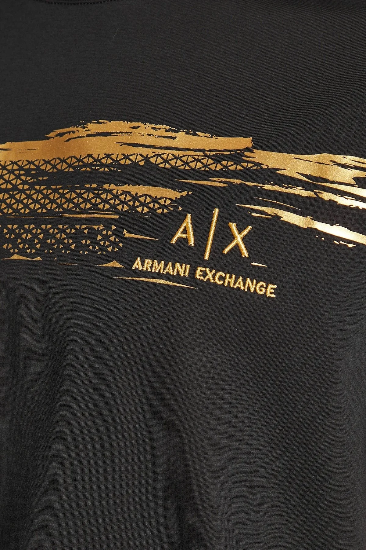 Armani Exchange Baskılı Regular Fit Bisiklet Yaka % 100 Pamuk Erkek T Shirt 3RZTRB ZJ9AZ 1200 SİYAH - 4