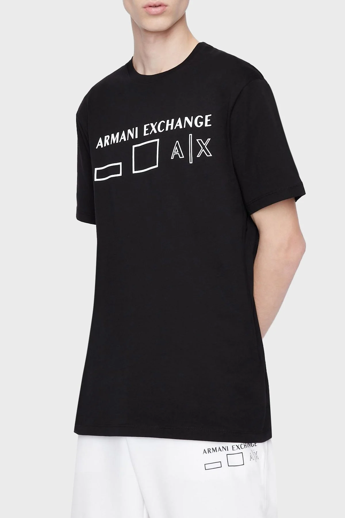 Armani Exchange Baskılı Regular Fit Bisiklet Yaka % 100 Pamuk Erkek T Shirt 6LZTAN ZJGCZ 1200 SİYAH - 1