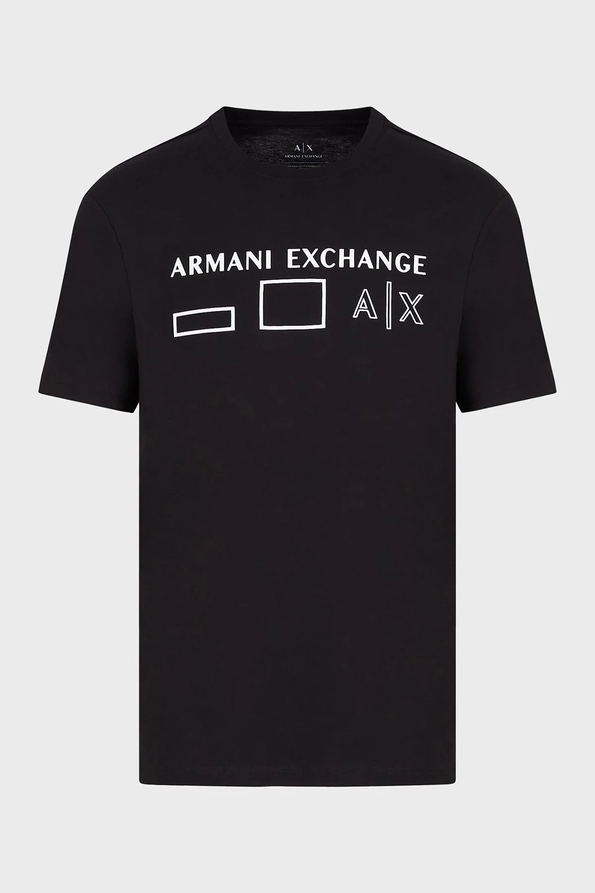 Armani Exchange Baskılı Regular Fit Bisiklet Yaka % 100 Pamuk Erkek T Shirt 6LZTAN ZJGCZ 1200 SİYAH - 4