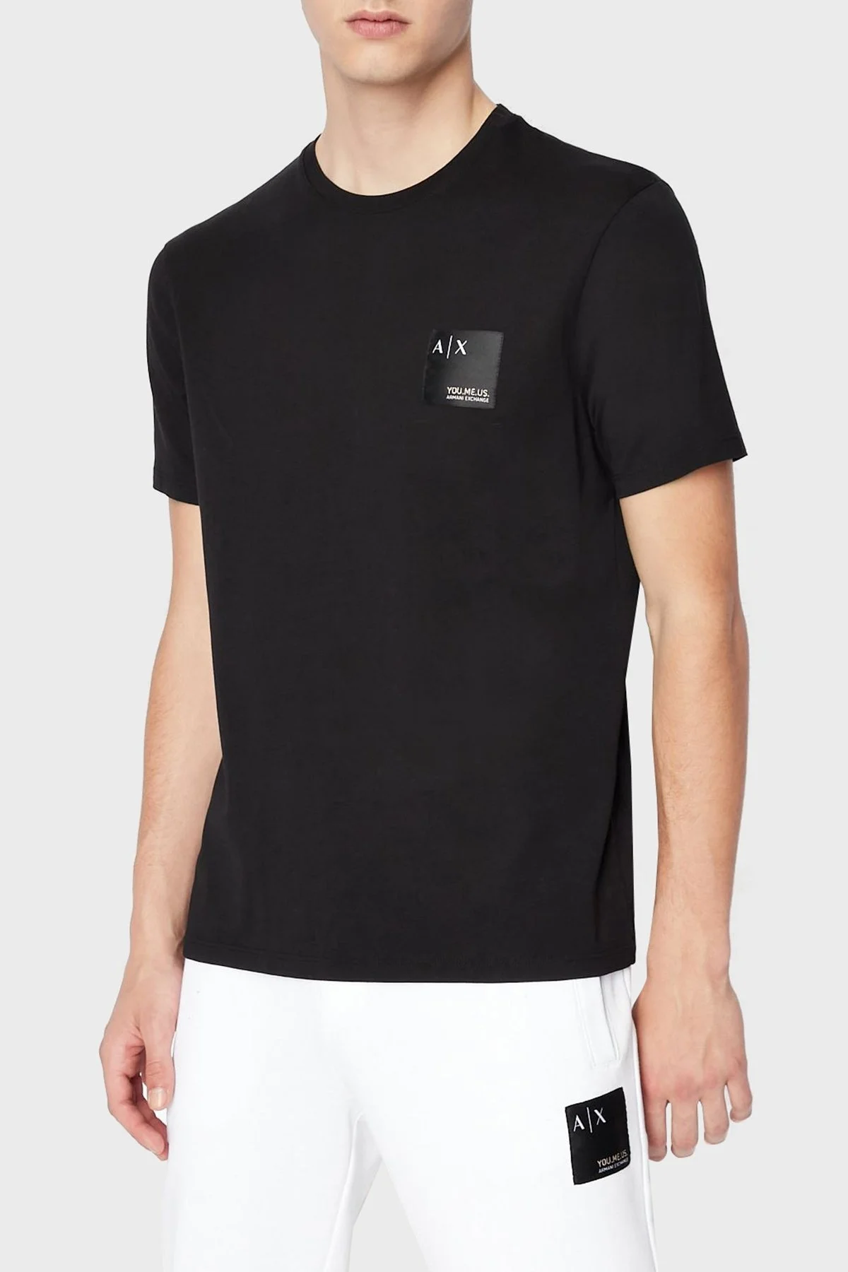 Armani Exchange Baskılı Regular Fit Bisiklet Yaka % 100 Pamuk Erkek T Shirt 6LZTAZ ZJFCZ 1200 SİYAH - 1