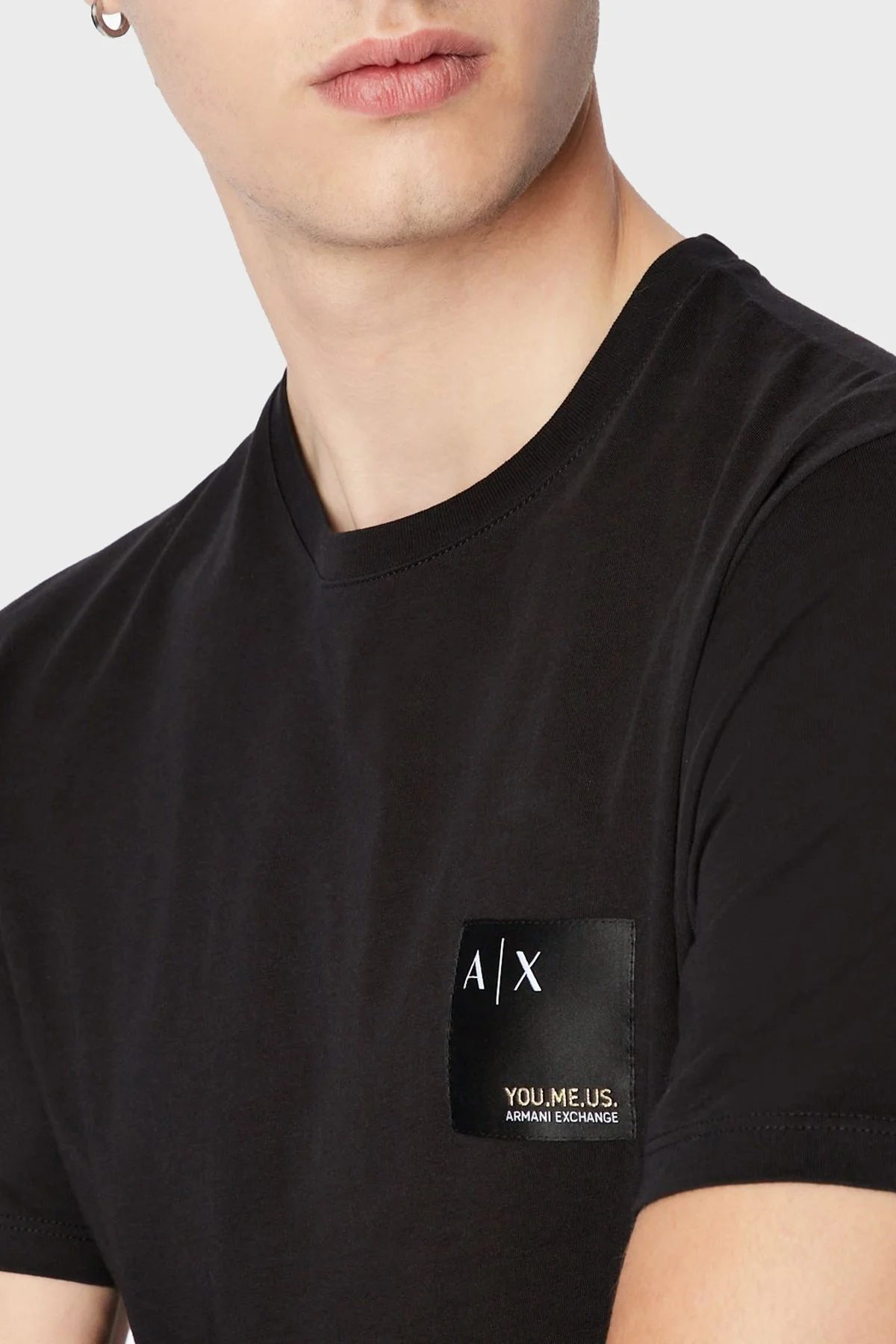 Armani Exchange Baskılı Regular Fit Bisiklet Yaka % 100 Pamuk Erkek T Shirt 6LZTAZ ZJFCZ 1200 SİYAH - 2