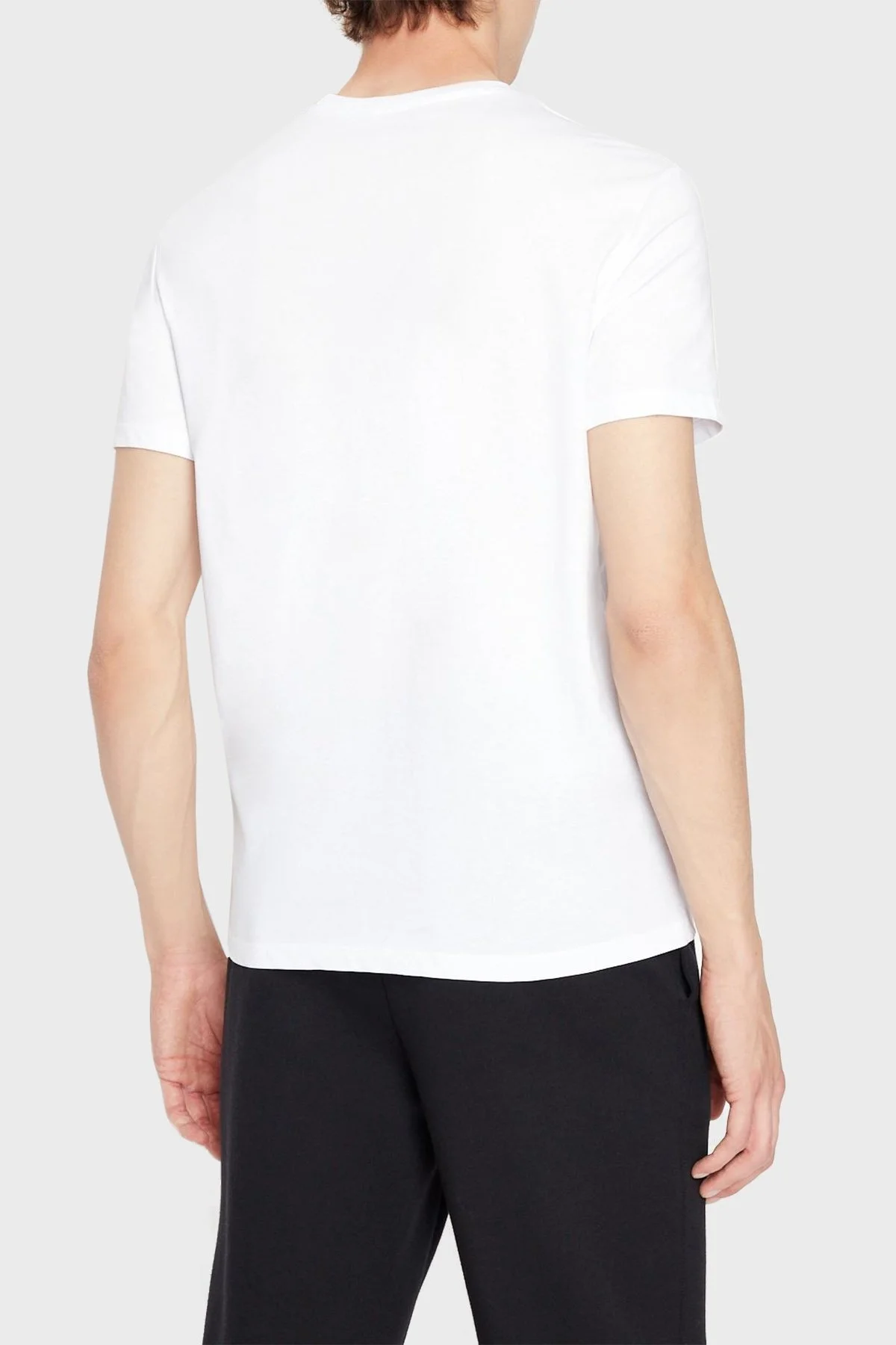 Armani Exchange Baskılı Regular Fit Bisiklet Yaka % 100 Pamuk Erkek T Shirt 6LZTBE ZJGCZ 1100 BEYAZ - 3