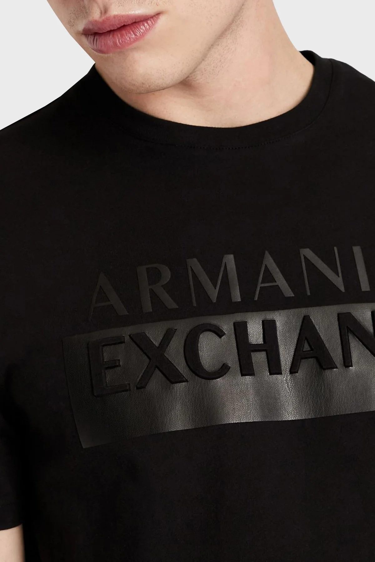 Armani Exchange Baskılı Regular Fit Bisiklet Yaka % 100 Pamuk Erkek T Shirt 6LZTBE ZJGCZ 1200 SİYAH - 3