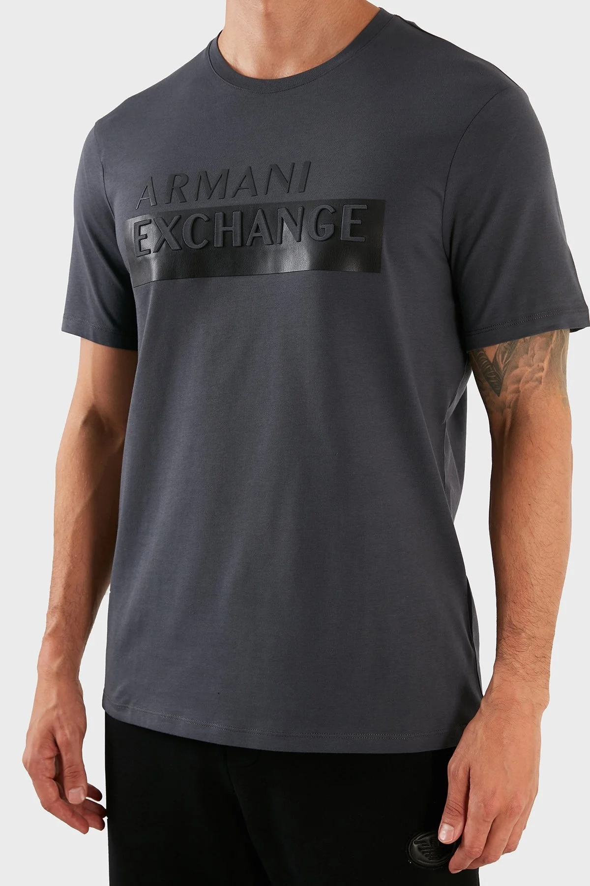 Armani Exchange Baskılı Regular Fit Bisiklet Yaka % 100 Pamuk Erkek T Shirt 6LZTBE ZJGCZ 1978 ANTRASİT - 5