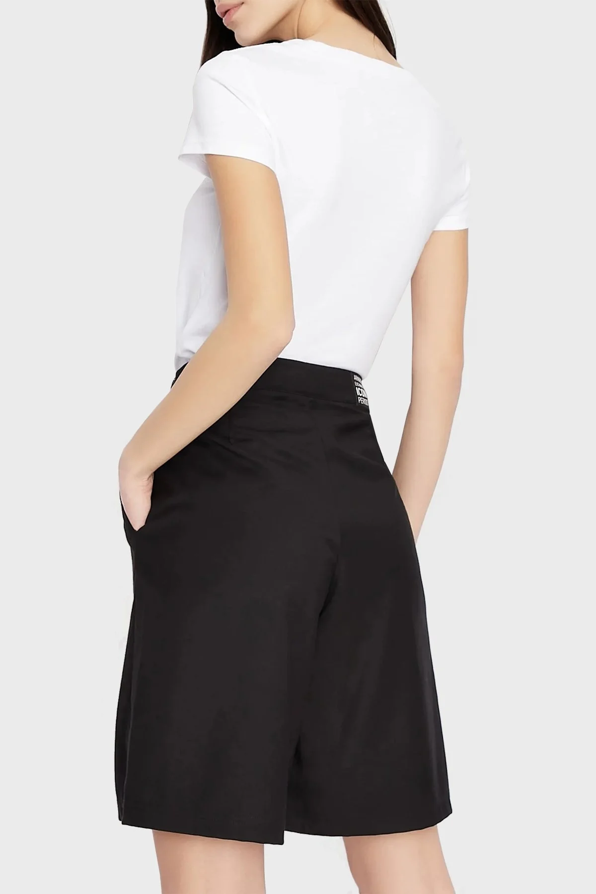 Armani Exchange Baskılı Slim Fit Bisiklet Yaka Bayan T Shirt 8NYTDL YJ73Z 6110 BEYAZ - 5