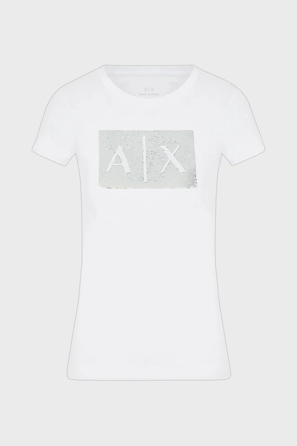 Armani Exchange Baskılı Slim Fit Bisiklet Yaka Bayan T Shirt 8NYTDL YJ73Z 6110 BEYAZ - 6
