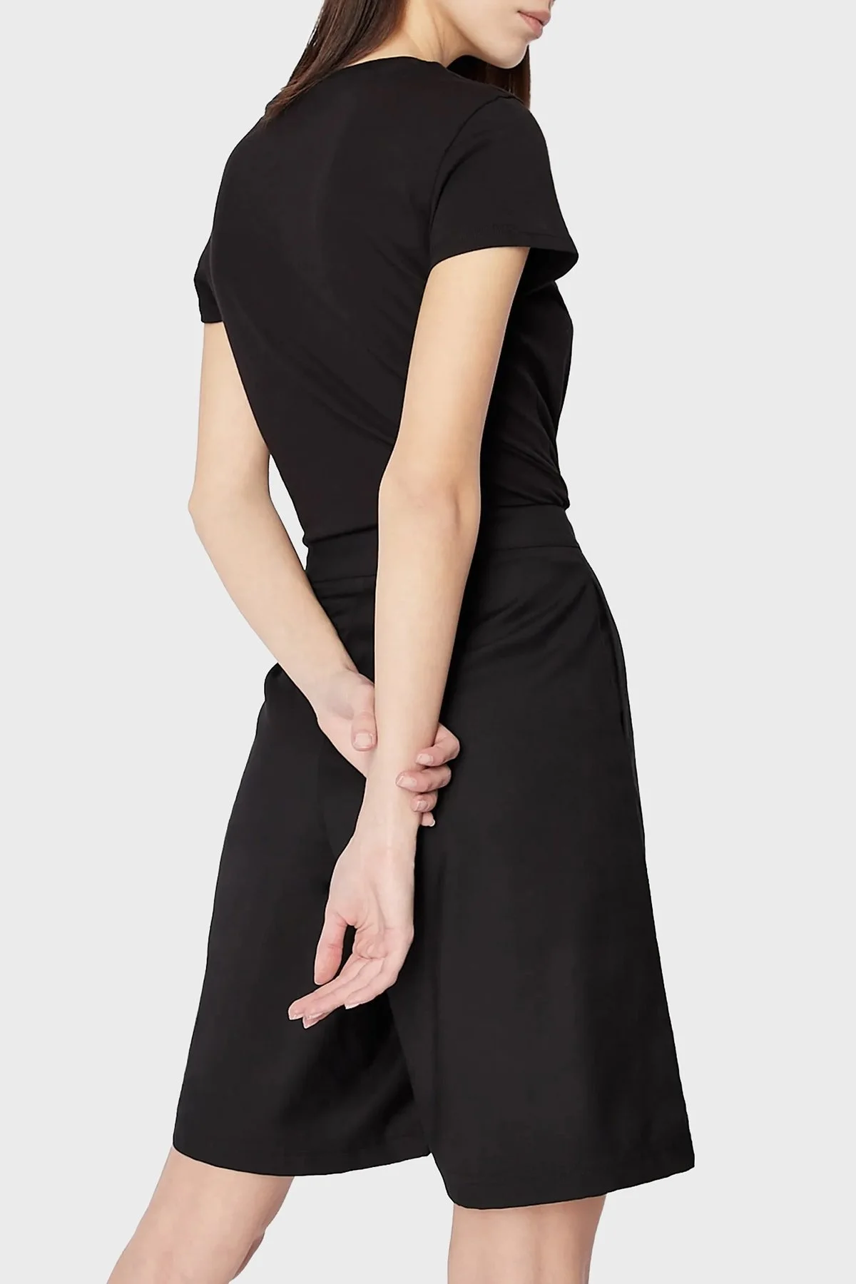 Armani Exchange Baskılı Slim Fit Bisiklet Yaka Pamuklu Bayan T Shirt 8NYTDL YJ73Z 6231 SİYAH - 2