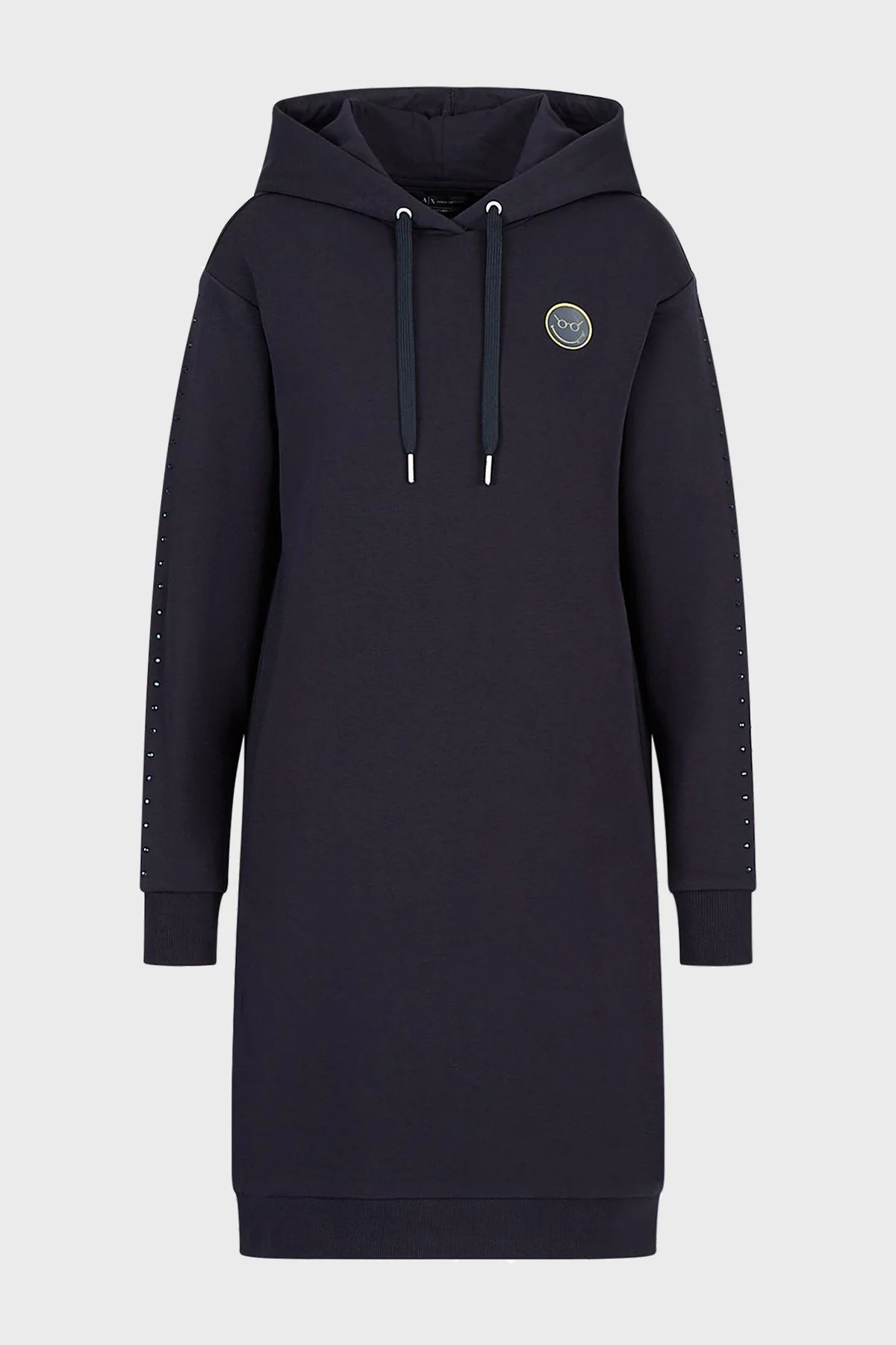 Armani Exchange Organik Pamuklu Kapüşonlu Sweatshirt Bayan Elbise 6LYA73 YJ6PZ 1593 LACİVERT - 4