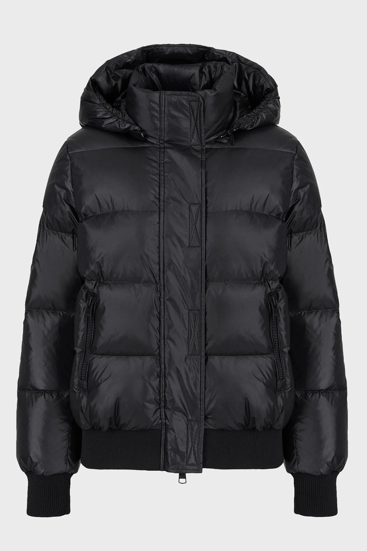 Armani Exchange Logolu Kapüşonlu Kaz Tüyü Dolgulu Regular Fit Bayan Mont 8NYB40 YNYNZ 1210 SİYAH - 6