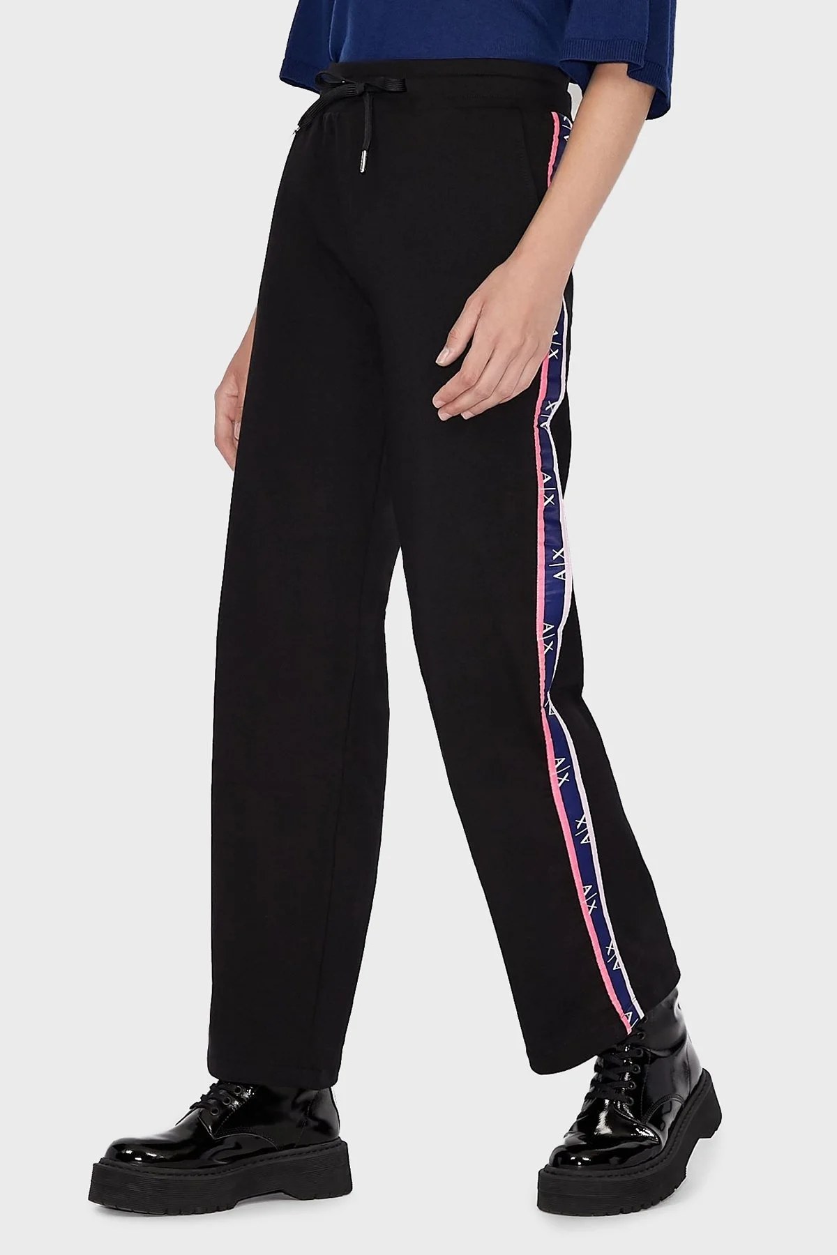 Armani Exchange Logolu Pamuklu Jogging Fit Bayan Pantolon 6KYP80 YJ2QZ 1200 SİYAH - 2