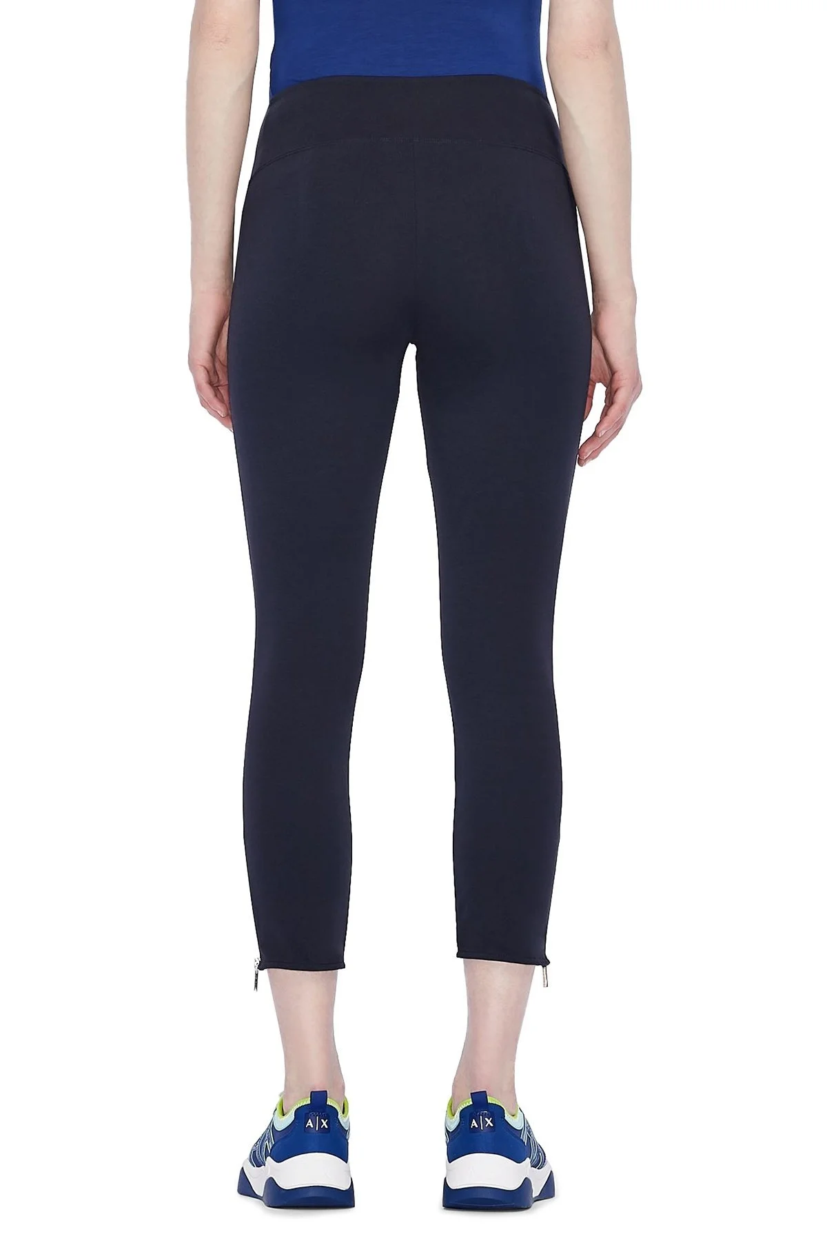 Armani Exchange Yanları Şeffaf Şeritli File ve Fermuar Detaylı Bayan Tayt 3KYP94 YJ33Z 1593 LACİVERT - 3