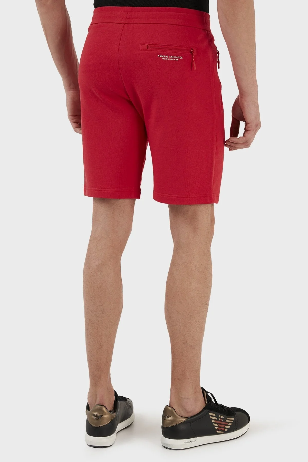 Armani Exchange Belden Bağlamalı Cepli Pamuklu Erkek Bermuda 8NZS75 ZJKRZ 14AQ KIRMIZI - 4