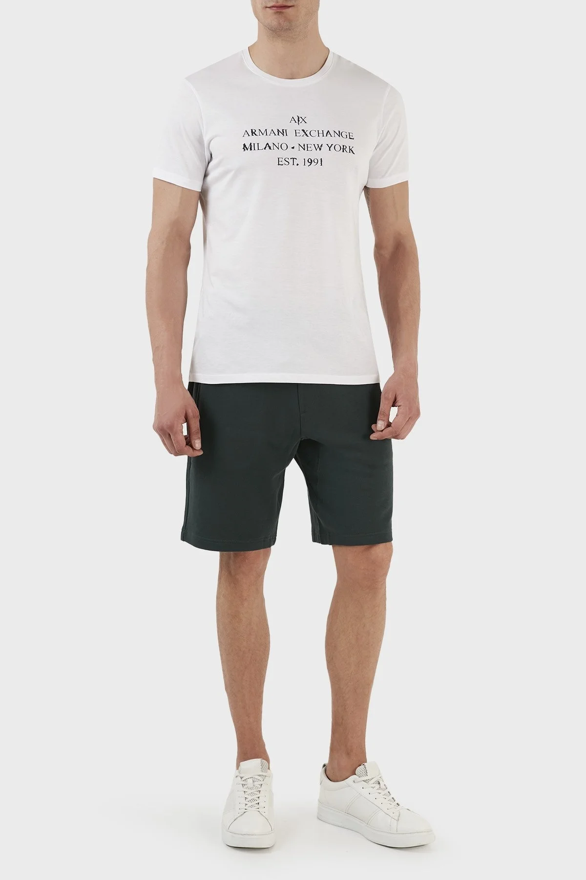 Armani Exchange Belden Bağlamalı Cepli Pamuklu Erkek Bermuda 8NZS75 ZJKRZ 1882 YEŞİL - 1