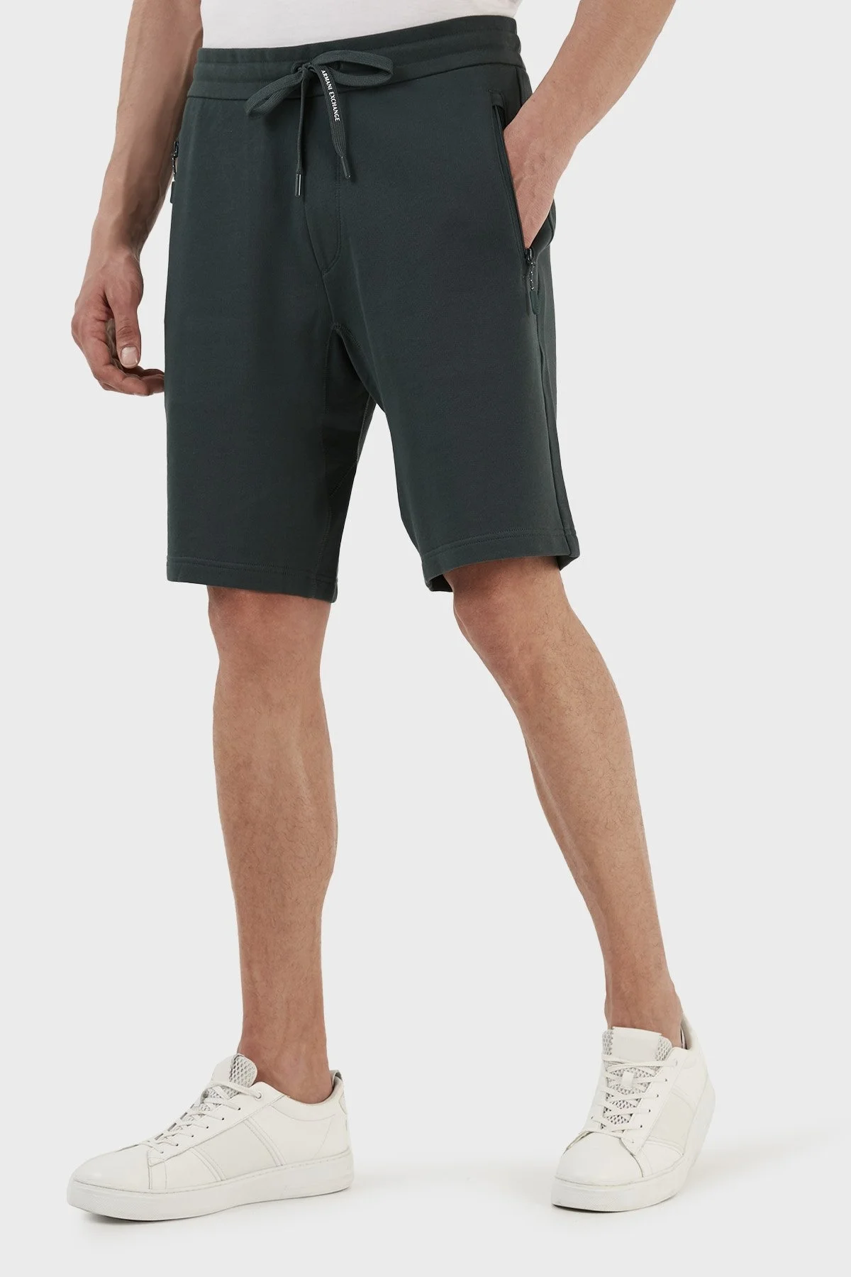 Armani Exchange Belden Bağlamalı Cepli Pamuklu Erkek Bermuda 8NZS75 ZJKRZ 1882 YEŞİL - 6