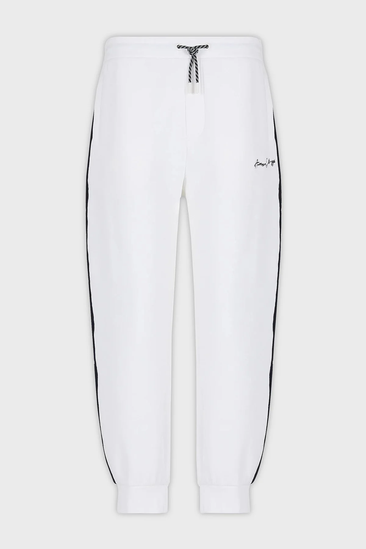 Armani Exchange Belden Bağlamalı Pamuklu Regular Fit Spor Erkek Pantolon 6RZPLD ZJZGZ 1116 BEYAZ - 5