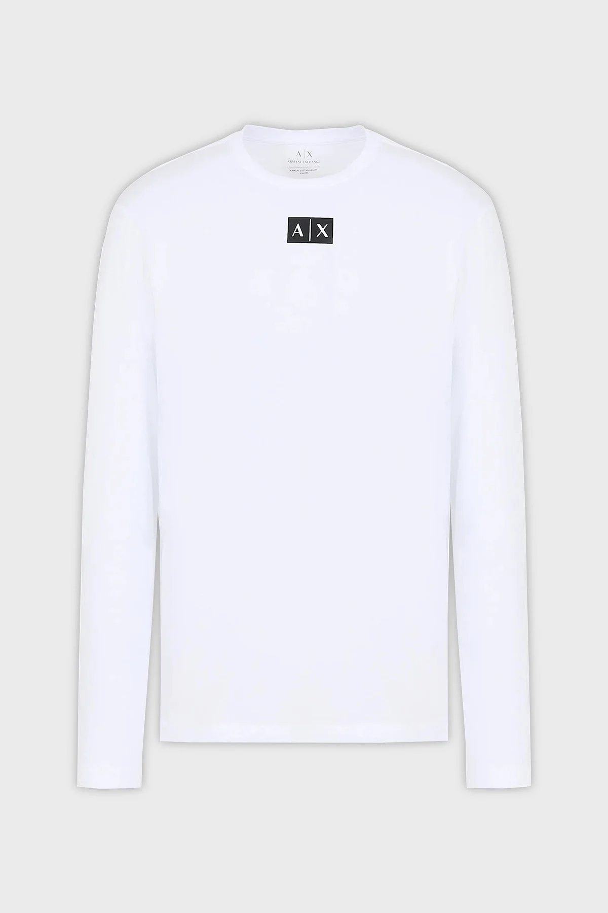 Armani Exchange Bisiklet Yaka % 100 Pamuk Regular Fit Erkek T Shirt 6RZTCB ZJ9TZ 1100 BEYAZ - 3