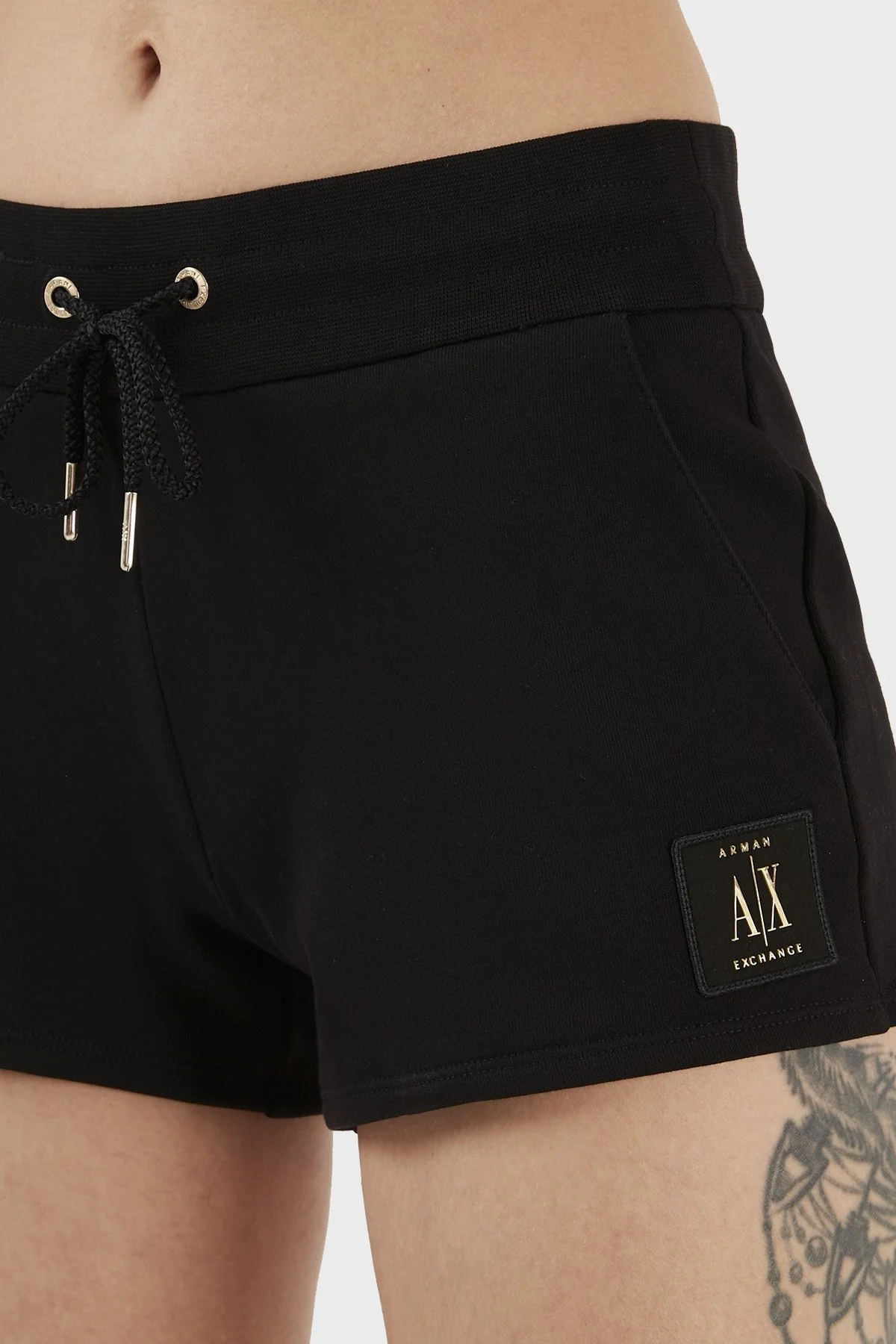 Armani Exchange Cepli % 100 Pamuk Regular Fit Kısa Bayan Short 8NYSMX YJ68Z 1200 SİYAH - 6
