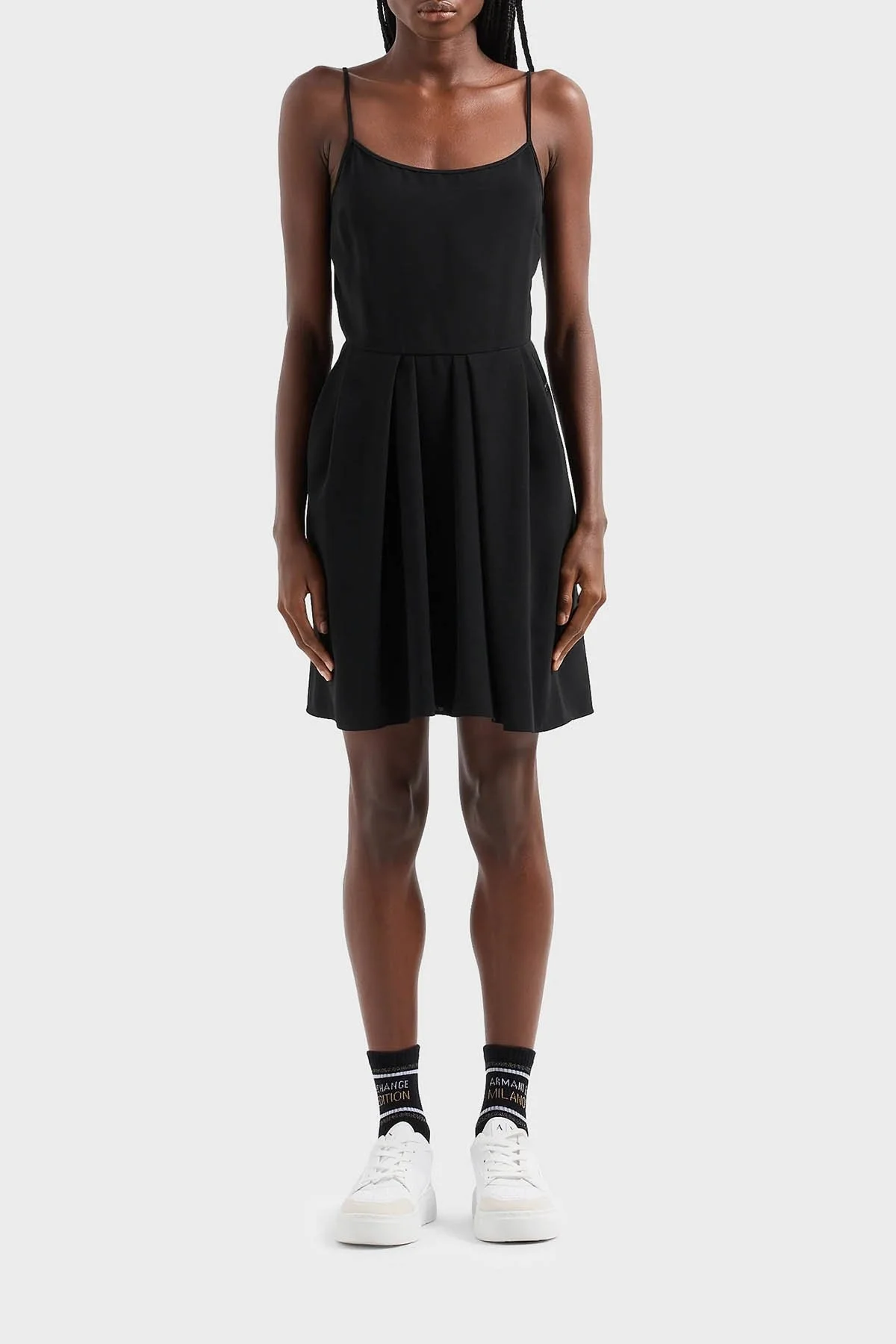 Armani Exchange Cepli İp Askılı Mini Bayan Elbise 3DYA31 YN1QZ 1200 SİYAH - 6