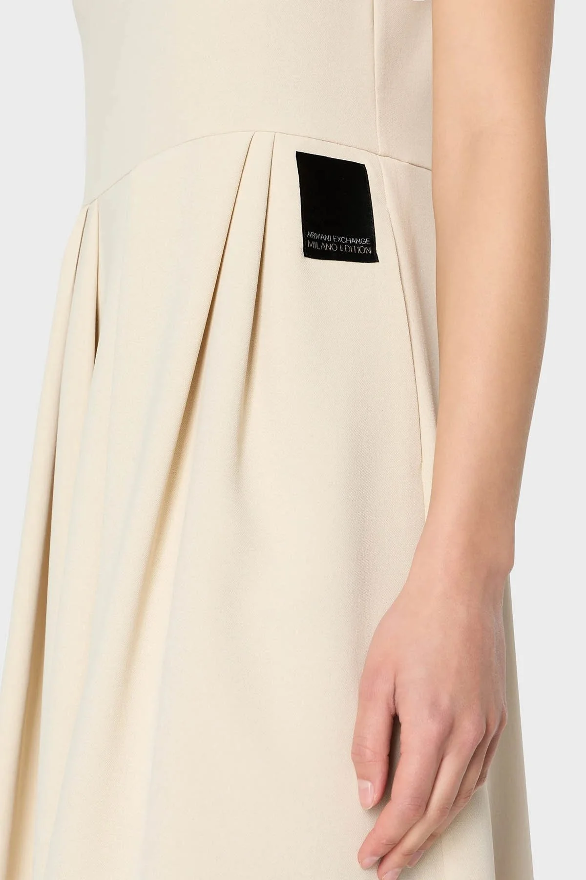 Armani Exchange Cepli İp Askılı Mini Bayan Elbise 3DYA31 YN1QZ 1787 BEJ - 4