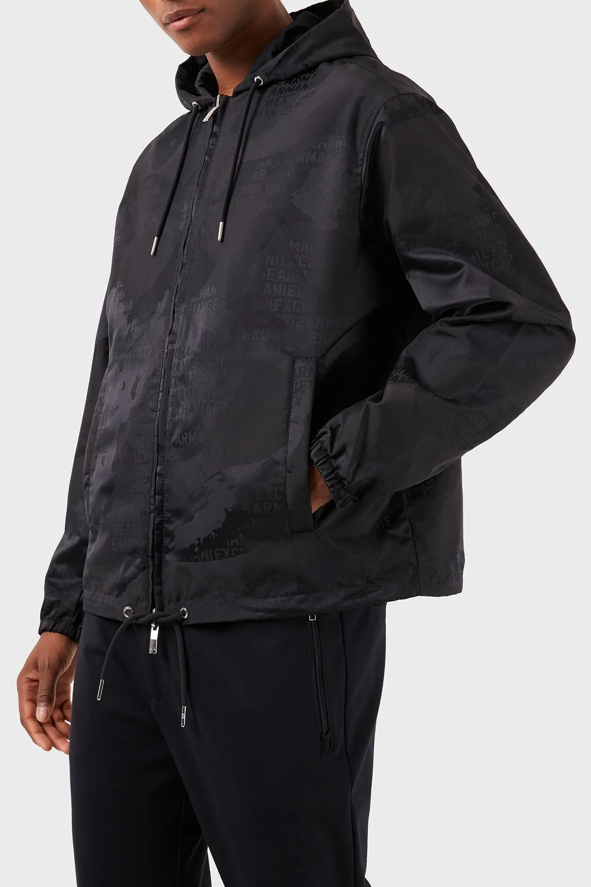 Armani Exchange Çift Taraflı Regular Fit Kapüşonlu Erkek Mont 3DZBL5 ZN3HZ 55JP SİYAH - 9