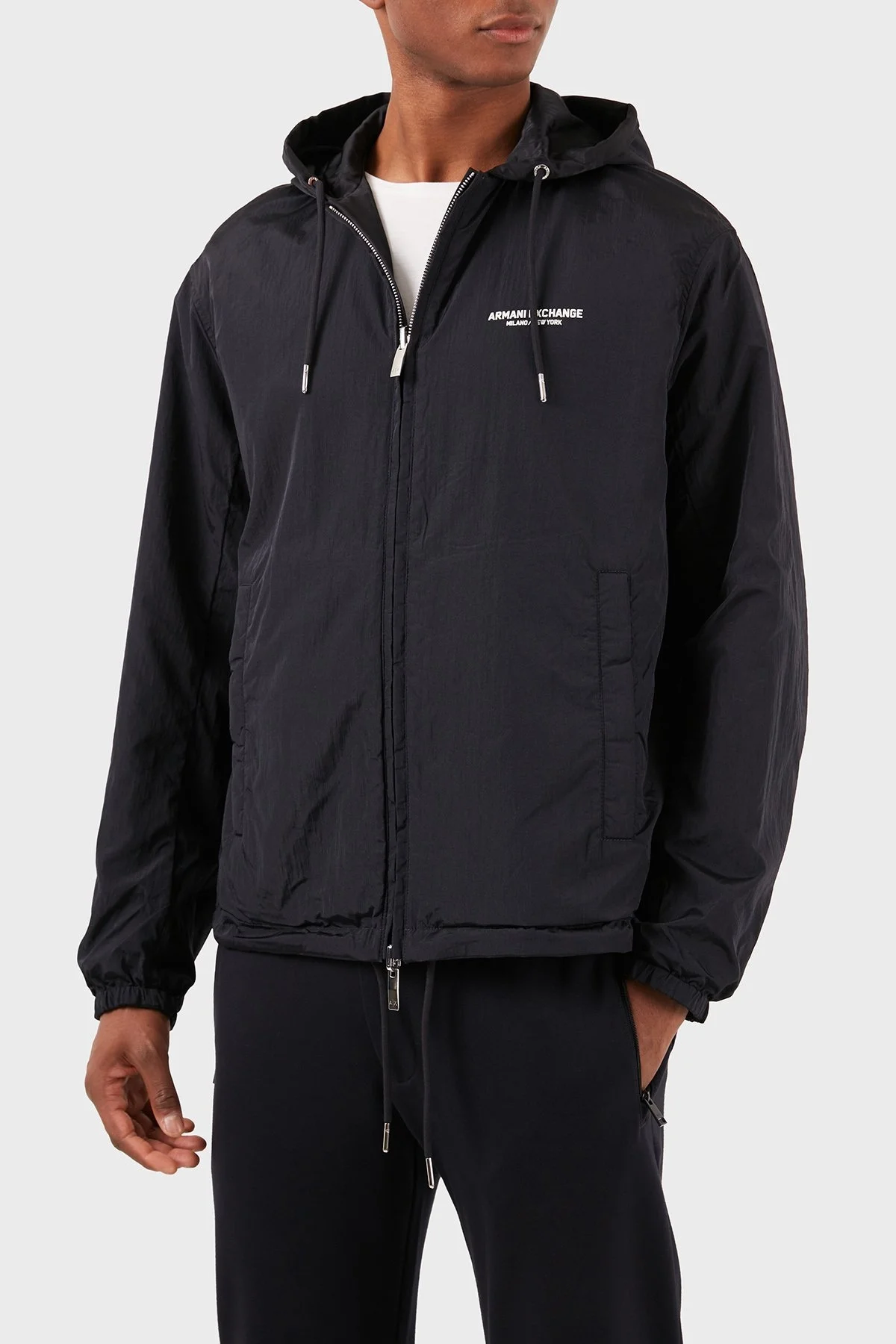 Armani Exchange Çift Taraflı Regular Fit Kapüşonlu Erkek Mont 3DZBL5 ZN3HZ 55JP SİYAH - 10