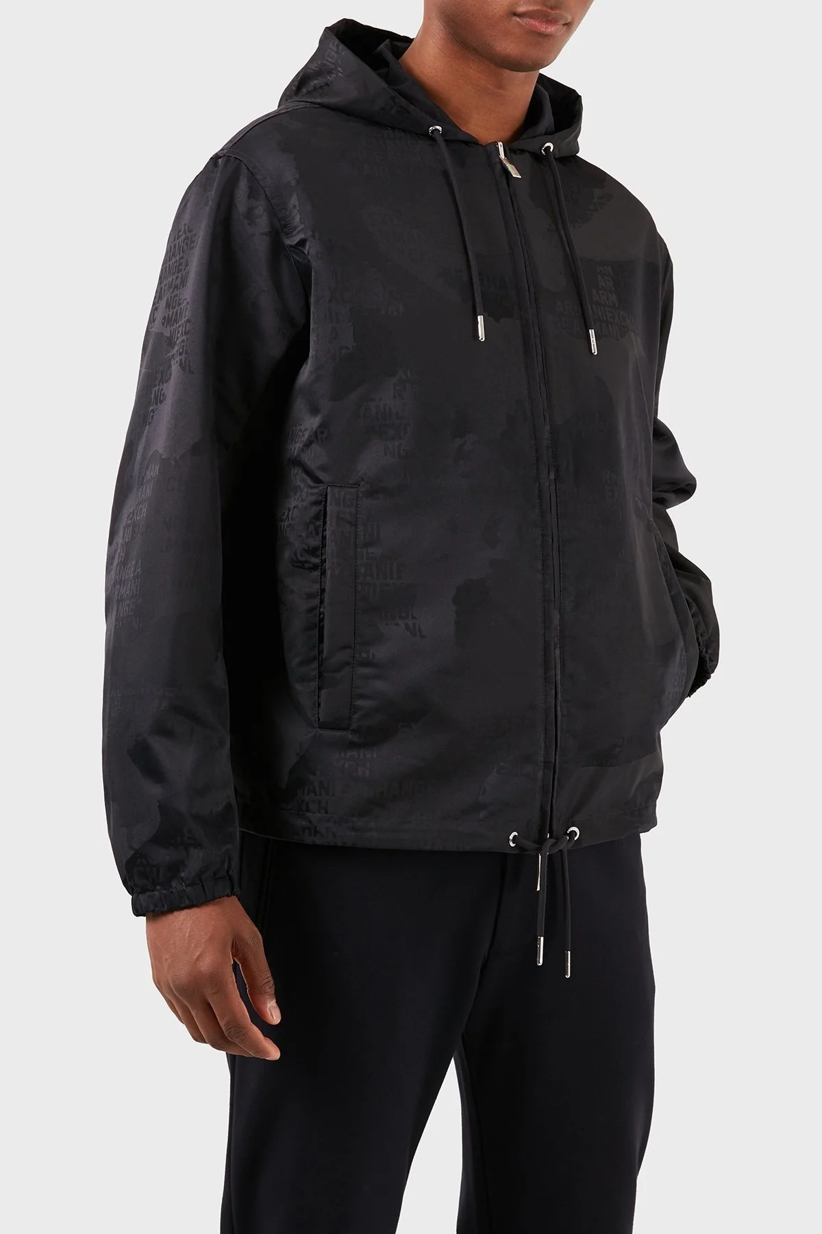 Armani Exchange Çift Taraflı Regular Fit Kapüşonlu Erkek Mont 3DZBL5 ZN3HZ 55JP SİYAH - 12