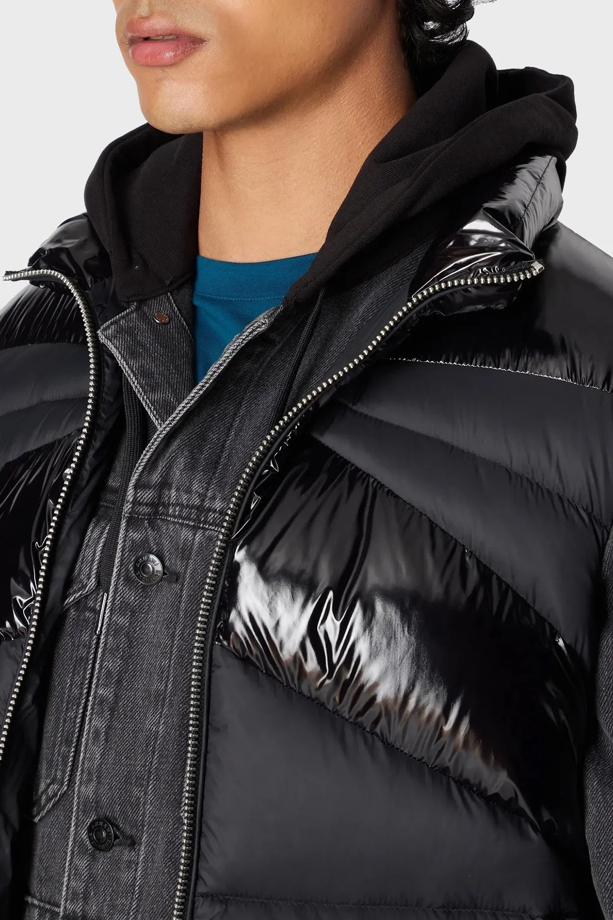 Armani Exchange Çift Yönlü Fermuarlı Regular Fit Şişme Erkek Yelek 6RZQL4 ZN2RZ 1200 SİYAH - 4