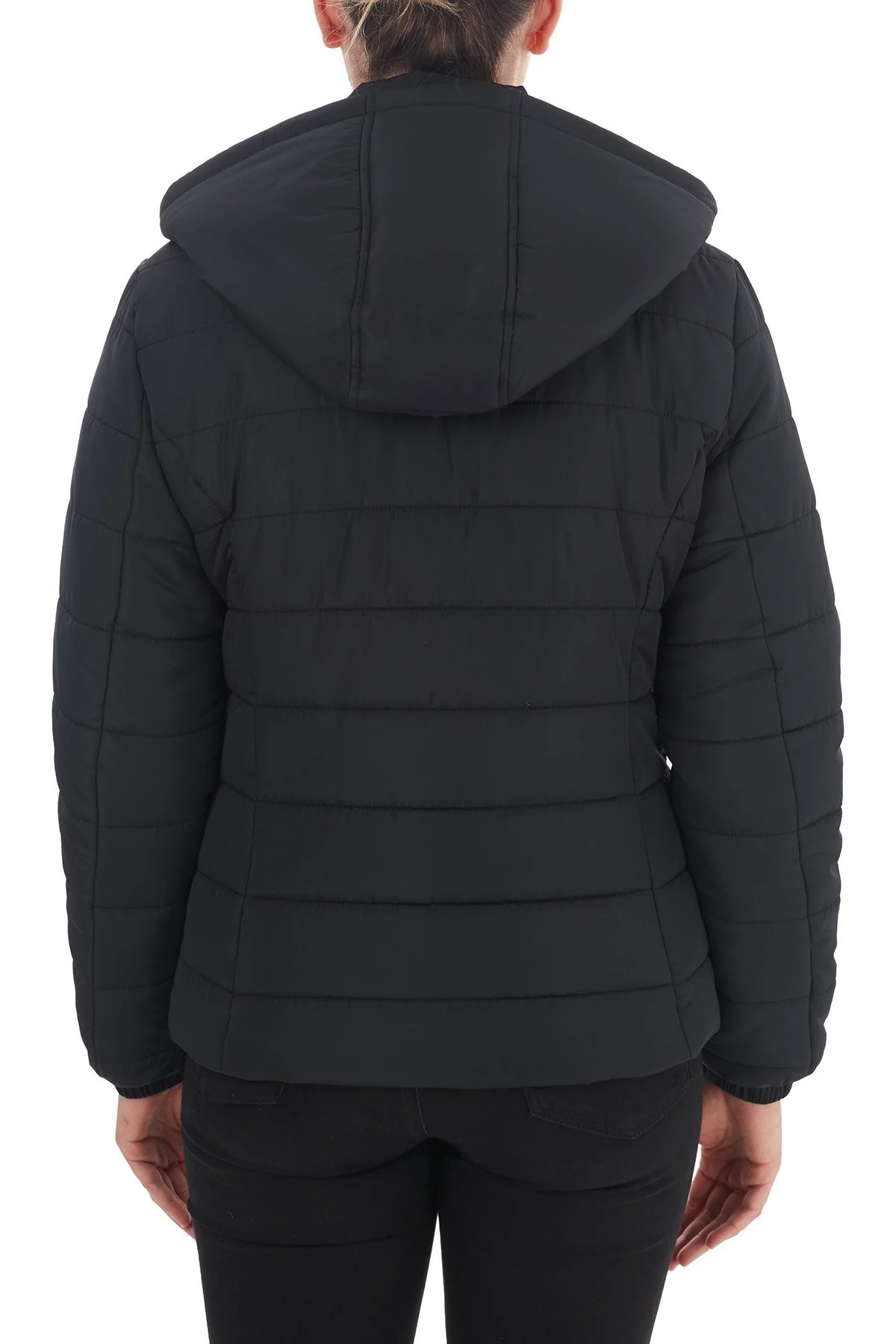 Armani Exchange Regular Fit Çıkarılabilir Kapüşonlu Dik Yaka Bayan Mont 8NYB12 YNMAZ 1200 SİYAH - 2