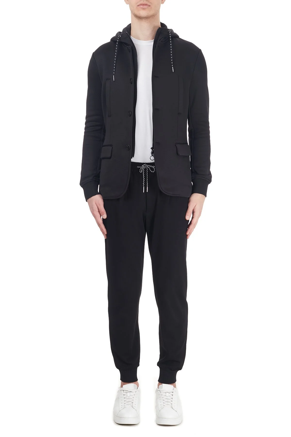 Armani Exchange Çıkarılabilir Kapüşonlu İç Katmanlı Erkek Ceket 6HZGLA ZJLBZ 1200 SİYAH - 5