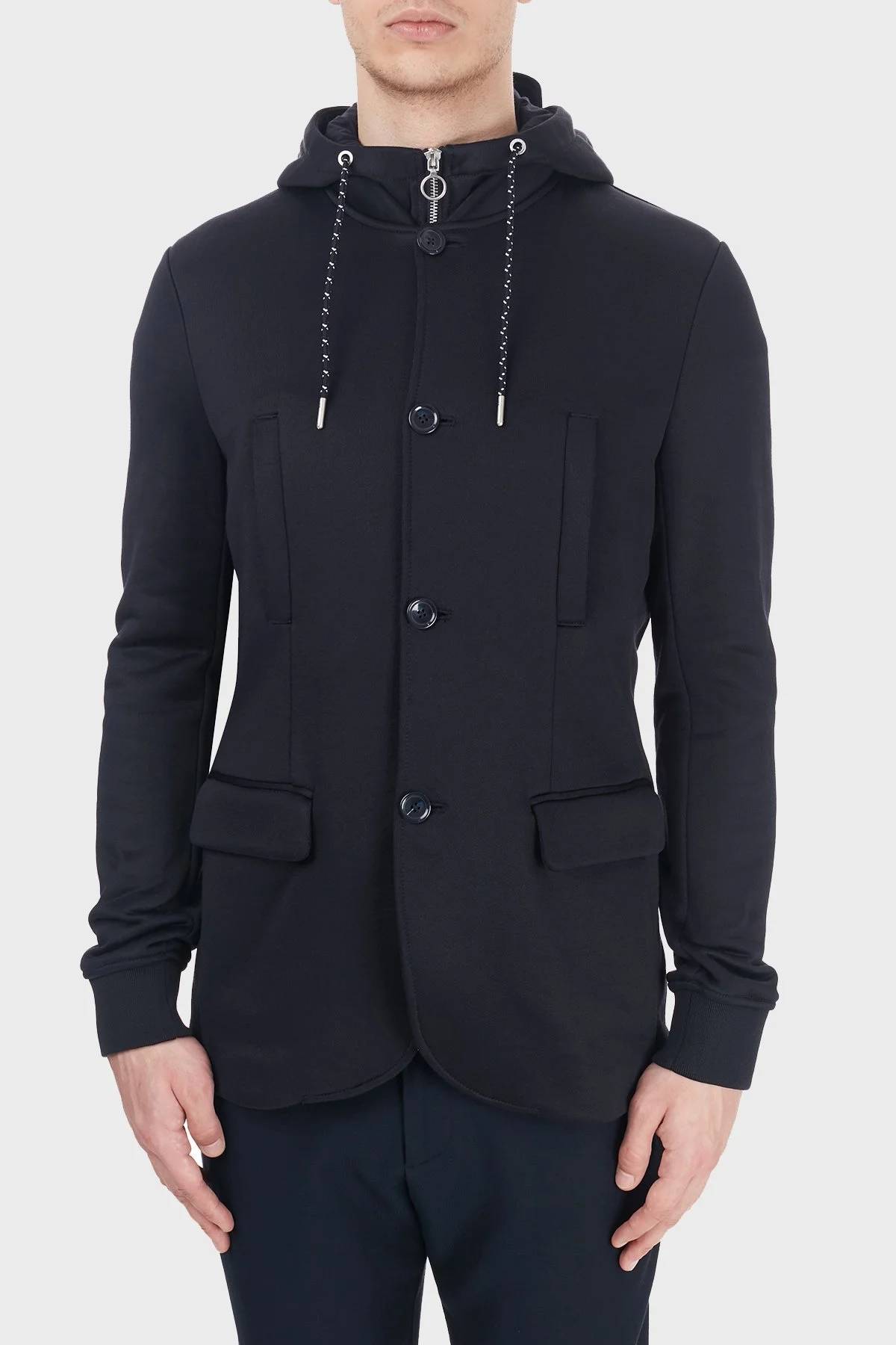 Armani Exchange Çıkarılabilir Kapüşonlu İç Katmanlı Erkek Ceket 6HZGLA ZJLBZ 1583 LACİVERT - 1