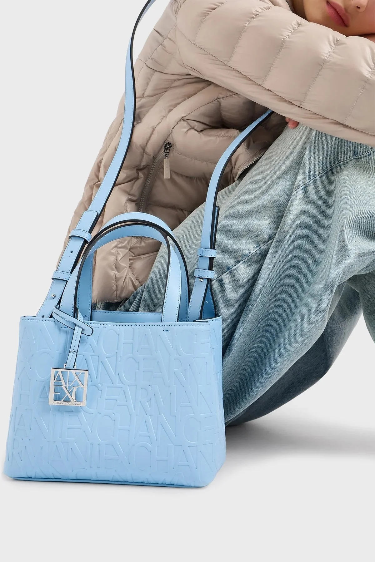 Armani Exchange Çıkarılabilir Omuz Askılı Bayan Çanta 942647 CC793 24532 AÇIK MAVİ - 2