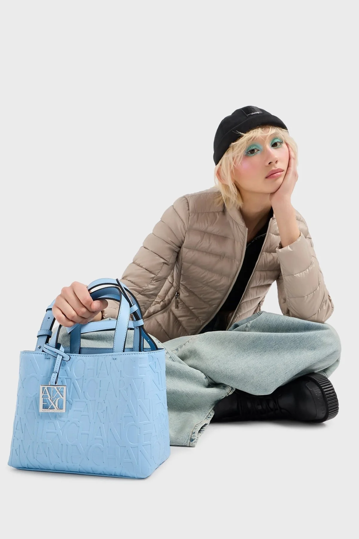 Armani Exchange Çıkarılabilir Omuz Askılı Bayan Çanta 942647 CC793 24532 AÇIK MAVİ - 3