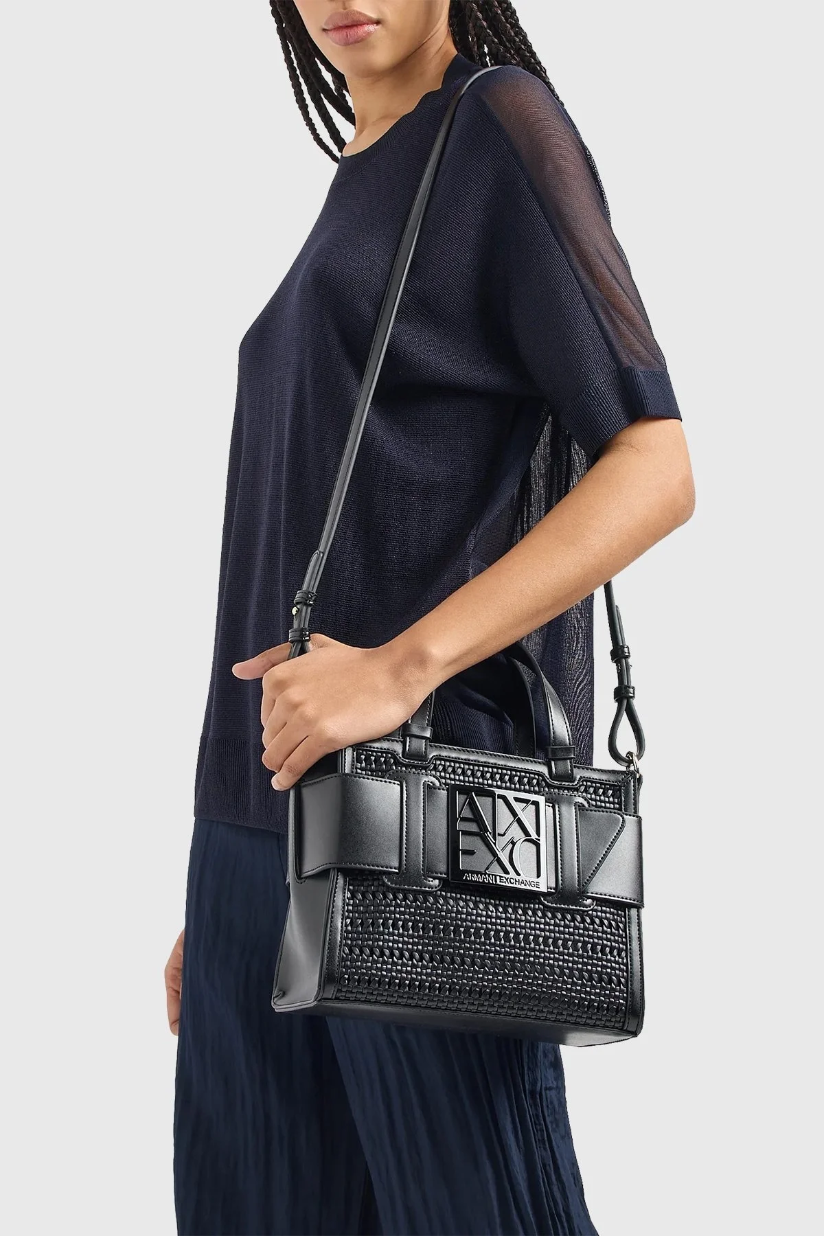Armani Exchange Çıkarılabilir Omuz Askılı Bayan Çanta 942690 4R736 00020 SİYAH - 2