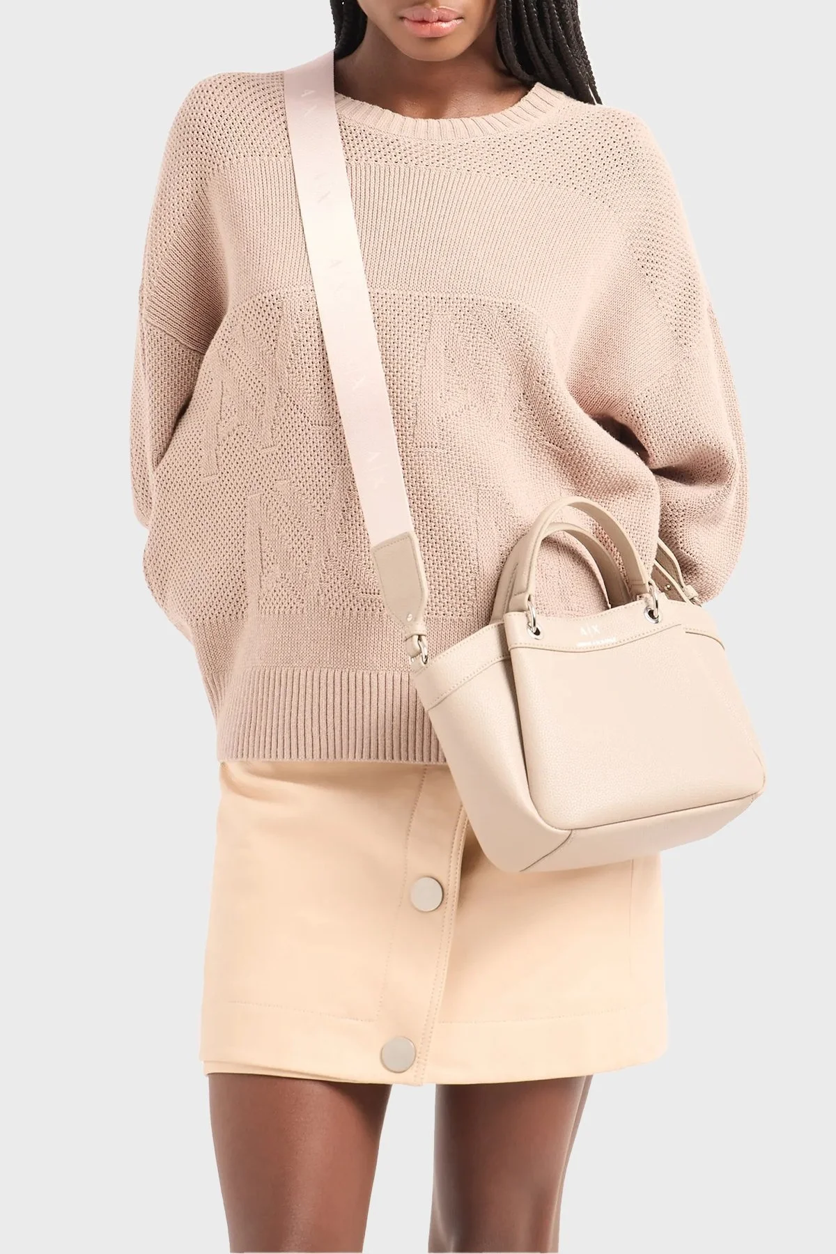 Armani Exchange Çıkarılabilir Omuz Askılı Bayan Çanta 942927 CC783 10352 KREM - 2