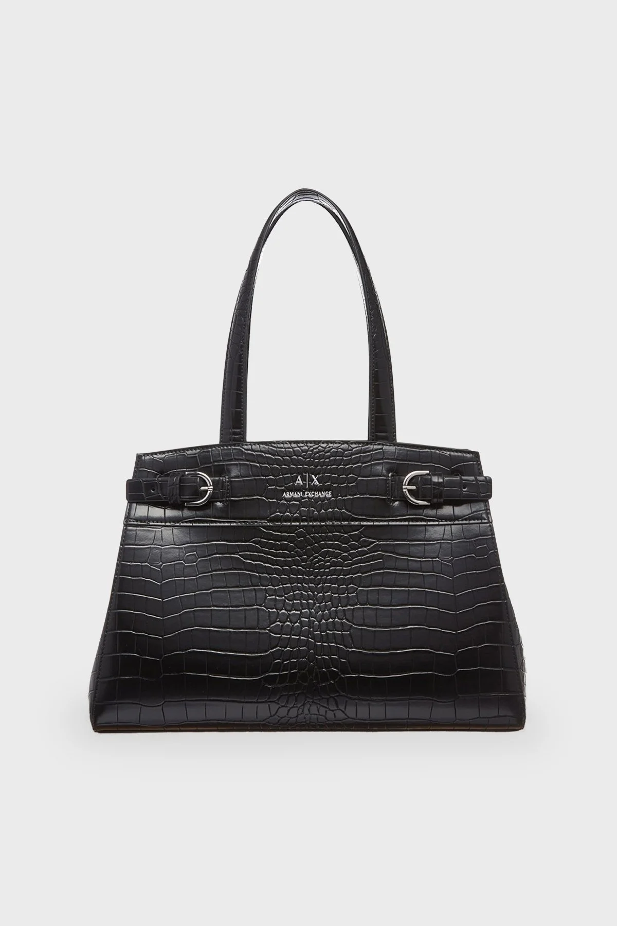 Armani Exchange Çıkarılabilir Omuz Askılı Krokodil Bayan Çanta 949133 4R752 00020 SİYAH - 1