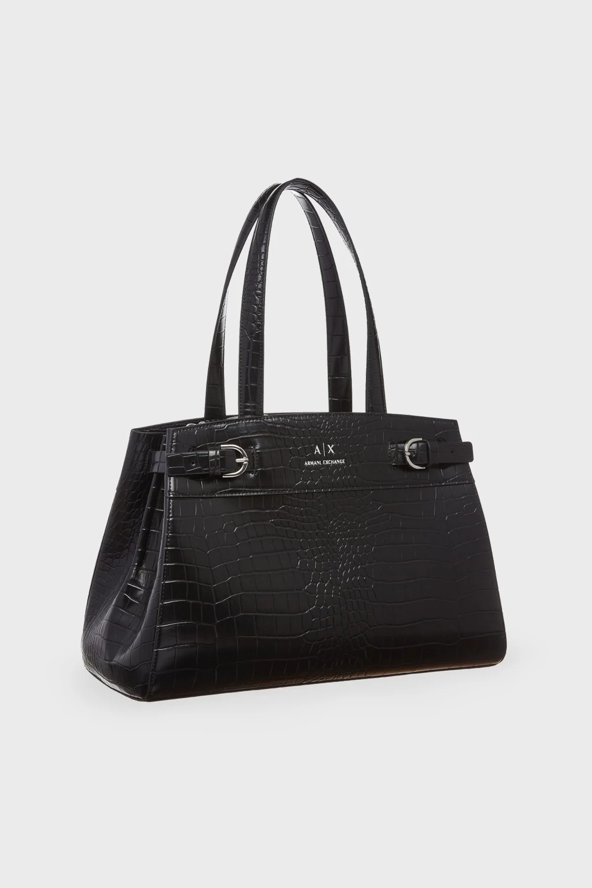 Armani Exchange Çıkarılabilir Omuz Askılı Krokodil Bayan Çanta 949133 4R752 00020 SİYAH - 4