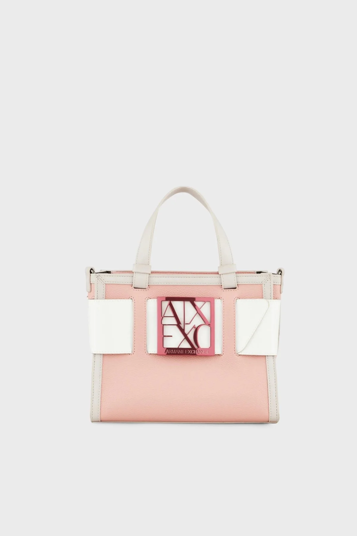 Armani Exchange Çıkarılabilir Uzatma Askılı Bayan Çanta 942690 3R714 10850 PEMBE-BEYAZ - 1