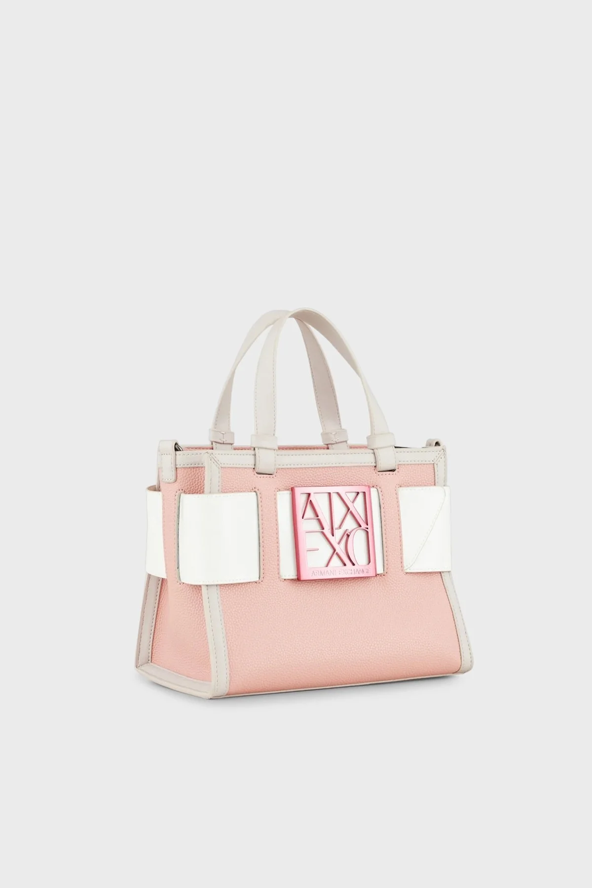 Armani Exchange Çıkarılabilir Uzatma Askılı Bayan Çanta 942690 3R714 10850 PEMBE-BEYAZ - 6