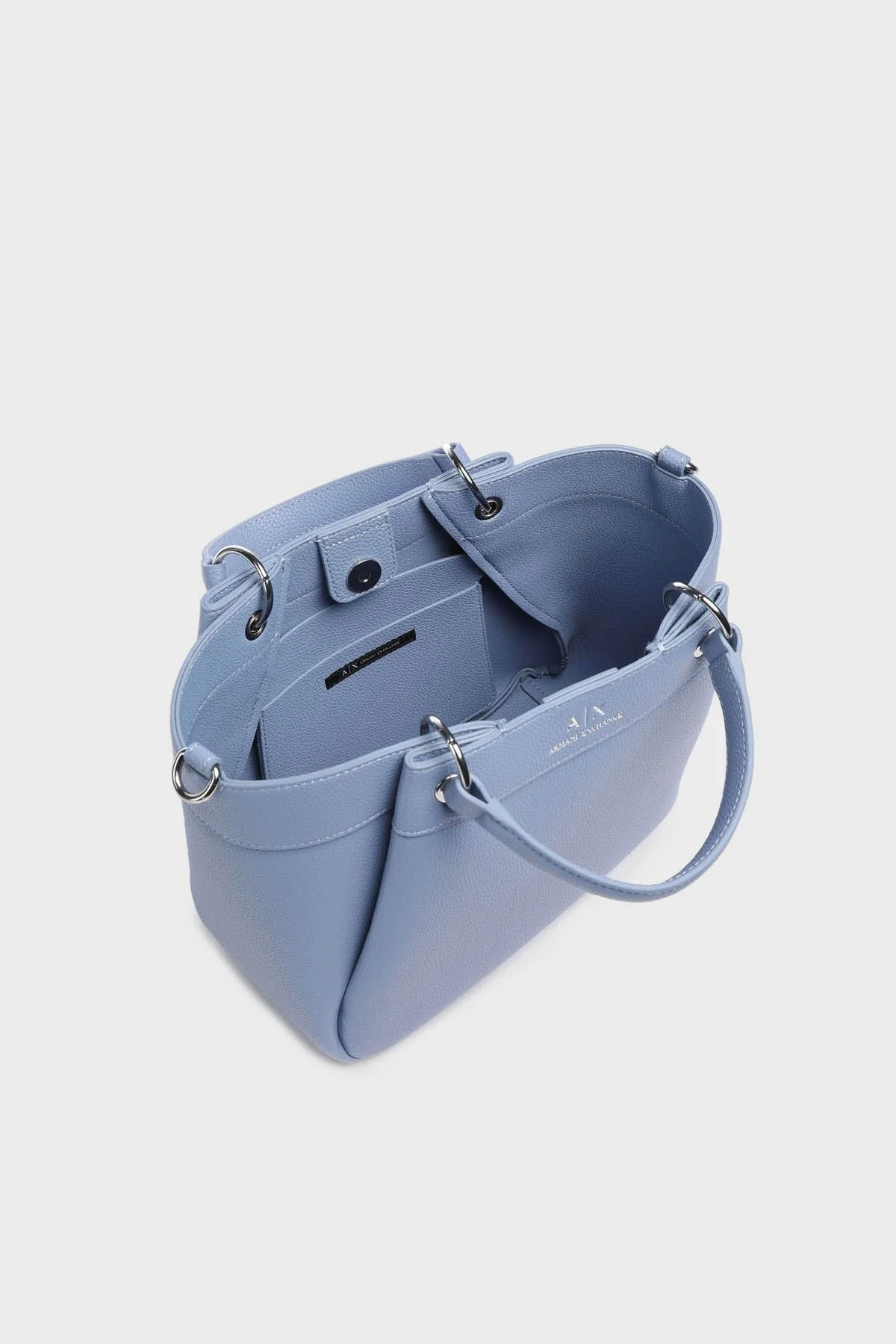 Armani Exchange Çıkarılabilir Uzatma Askılı Bayan Çanta 942911 CC783 21331 GRİ-MAVİ - 3