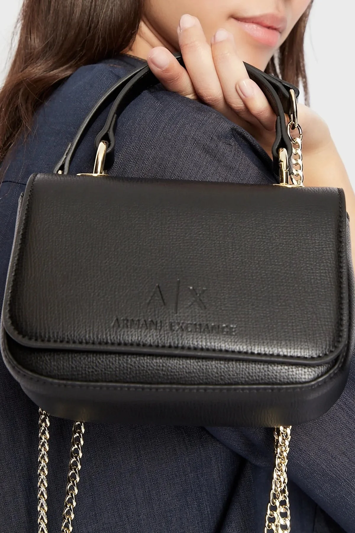 Armani Exchange Çıkarılabilir Zincir Askılı Bayan Çanta 942683 1A702 00020 SİYAH - 2