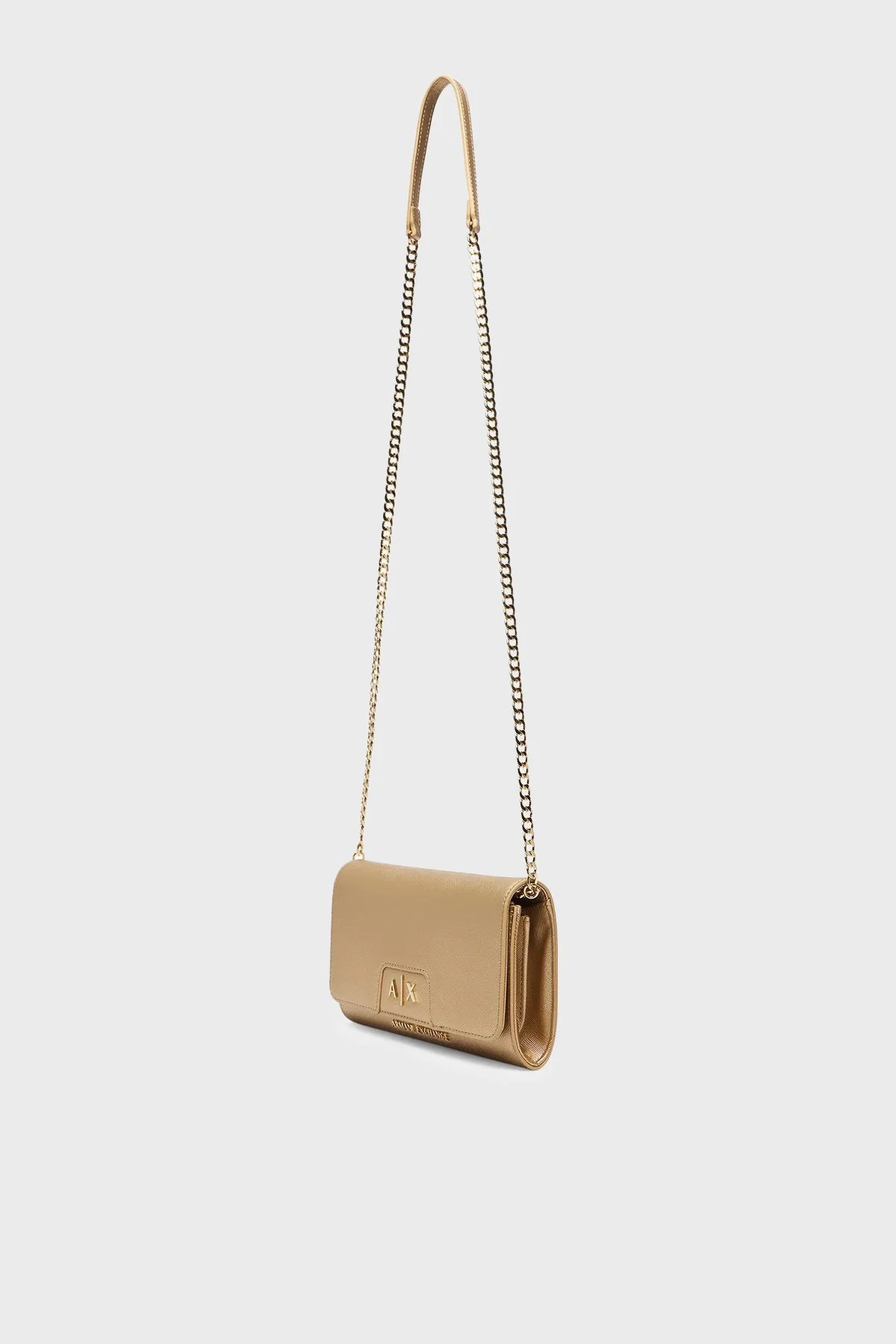 Armani Exchange Çıkarılabilir Zincir Askılı Portföy Kadın Cüzdan XW000358 AF26570 F1020 Ekru - 3