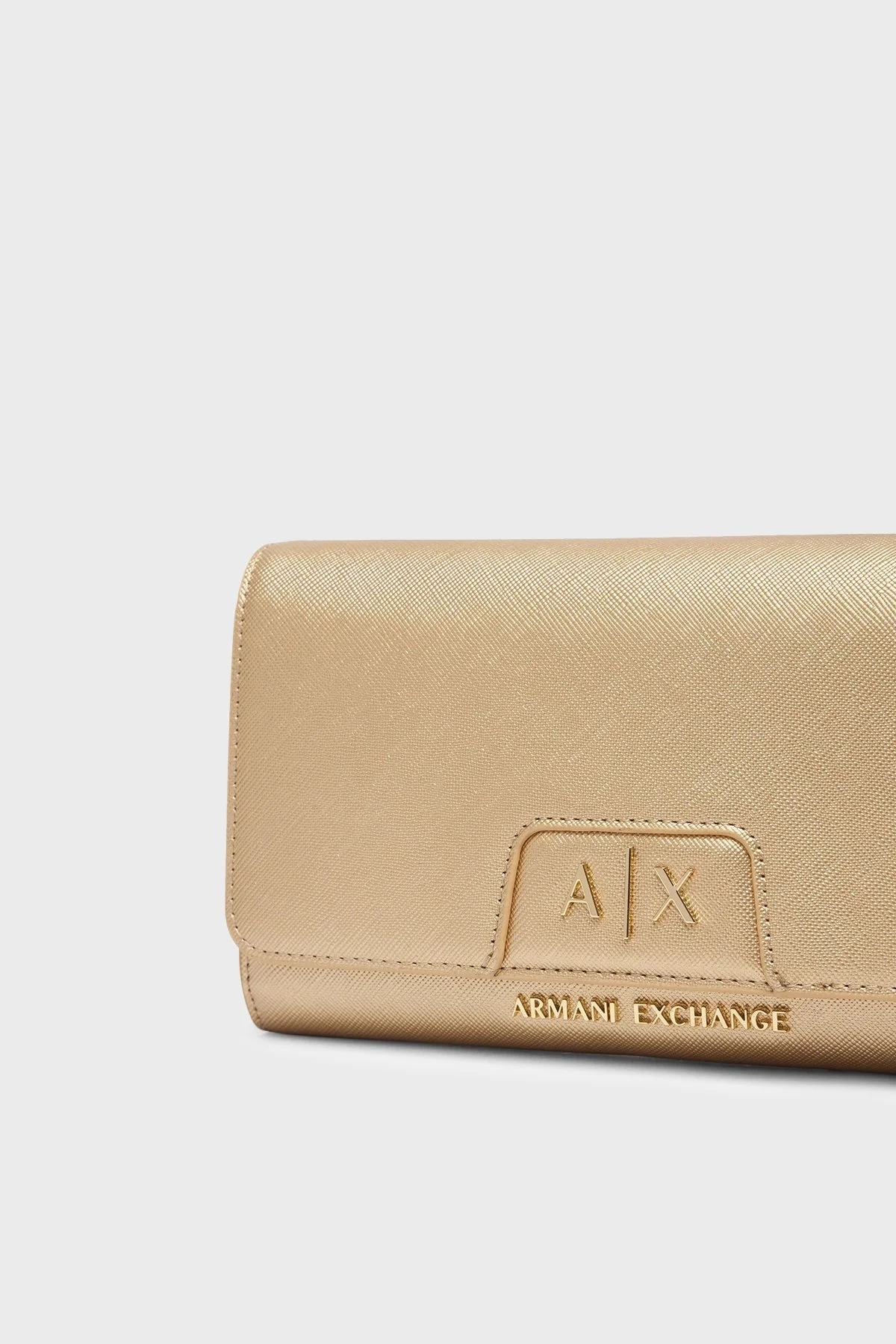 Armani Exchange Çıkarılabilir Zincir Askılı Portföy Kadın Cüzdan XW000358 AF26570 F1020 Ekru - 5