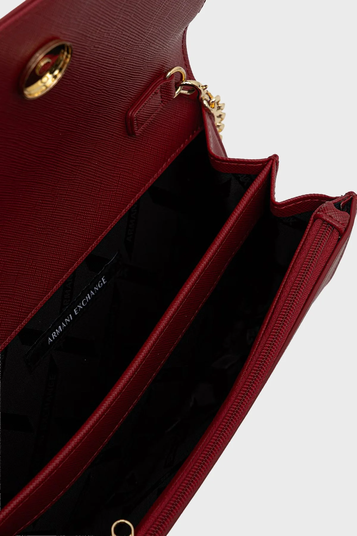 Armani Exchange Çıkarılabilir Zincir Askılı Portföy Kadın Cüzdan XW000358 AF26570 U5102 Kırmızı - 5