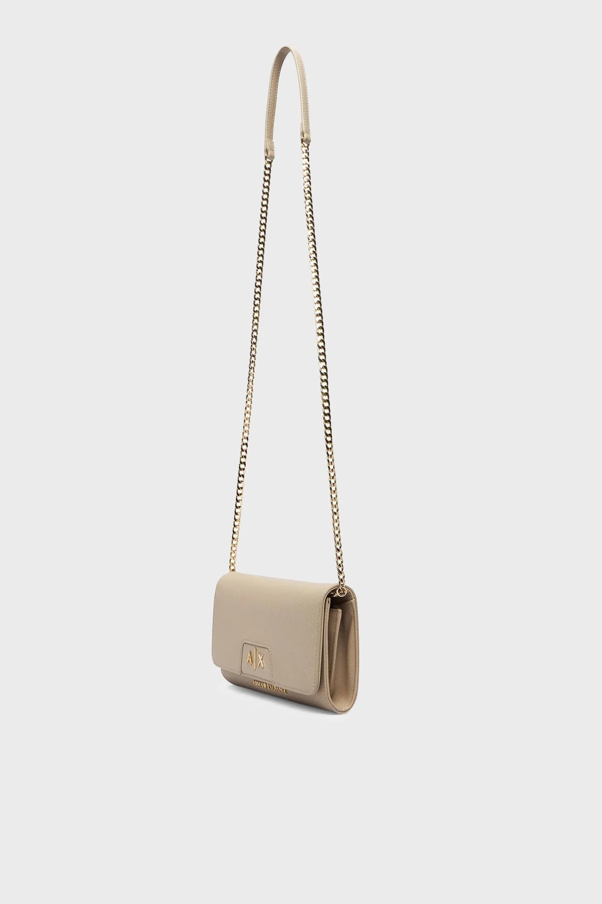 Armani Exchange Çıkarılabilir Zincir Askılı Portföy Kadın Cüzdan XW000358 AF26570 U6208 Ekru - 3