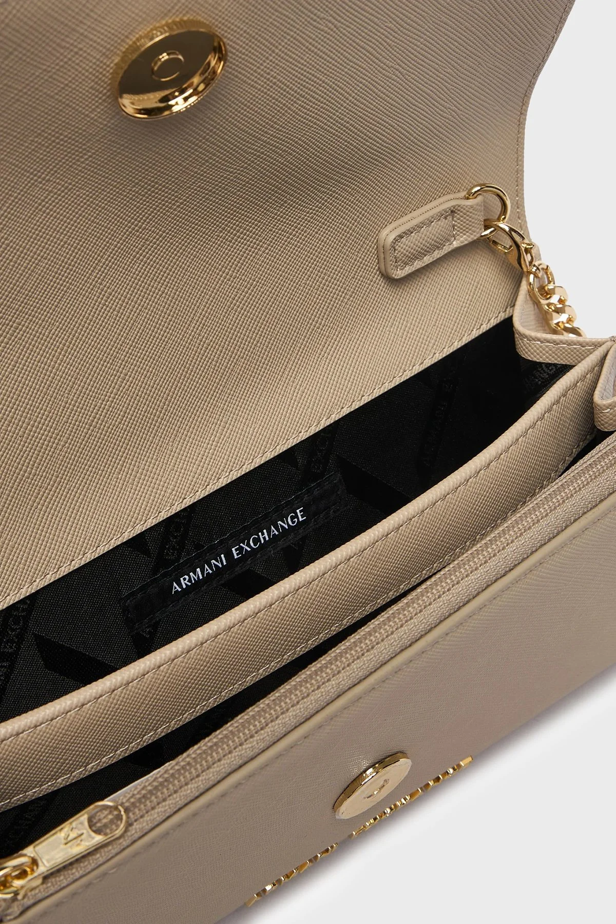 Armani Exchange Çıkarılabilir Zincir Askılı Portföy Kadın Cüzdan XW000358 AF26570 U6208 Ekru - 4