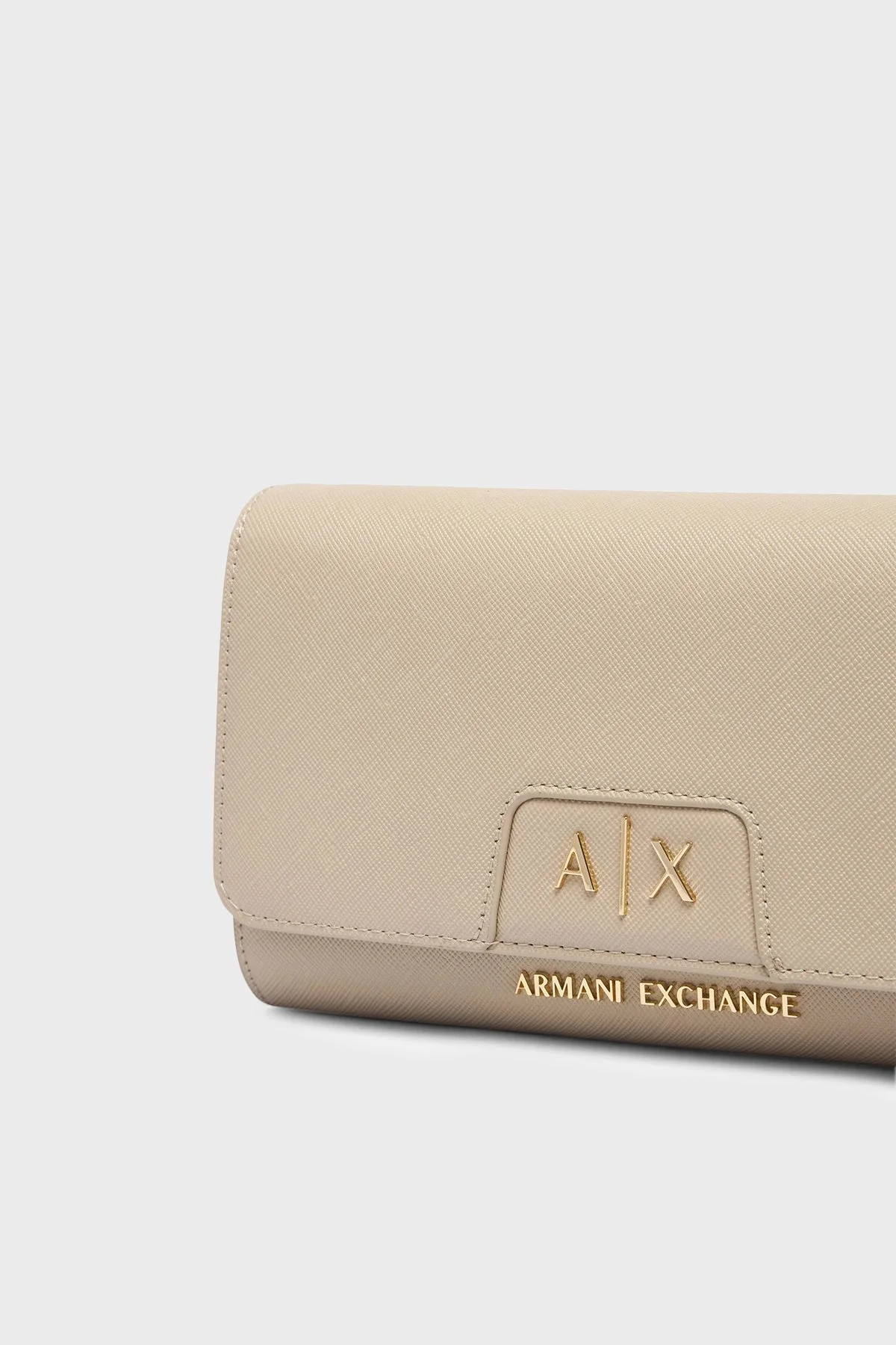 Armani Exchange Çıkarılabilir Zincir Askılı Portföy Kadın Cüzdan XW000358 AF26570 U6208 Ekru - 5