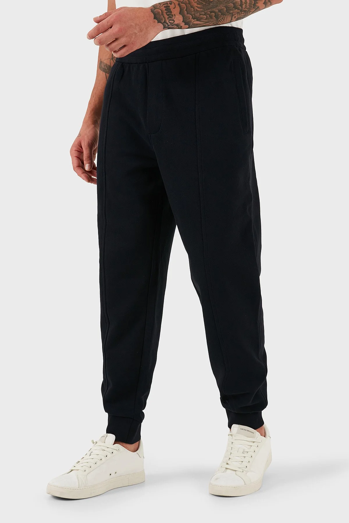 Armani Exchange Çimalı Pamuklu Relaxed Fit Lastikli Paça Jogger Erkek Pantolon XM001028 AF12656 UB101 LACİVERT - 4